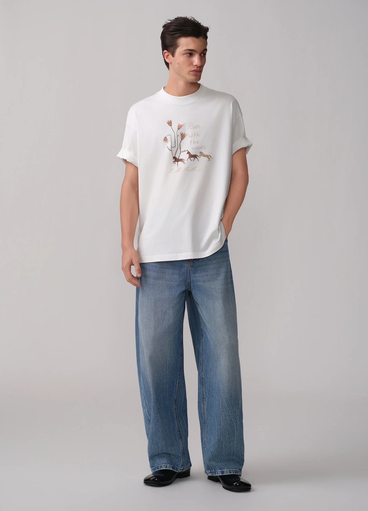 Faded Wide Denims