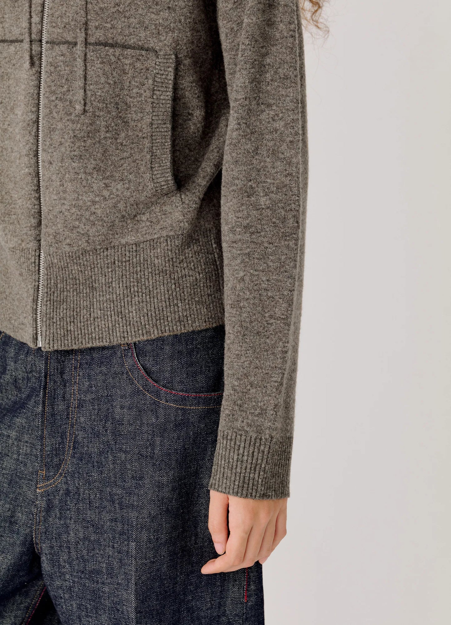 Fitted Knit Hoodie
