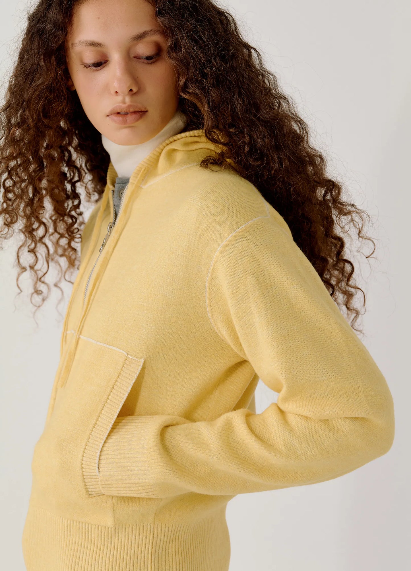 Fitted Knit Hoodie
