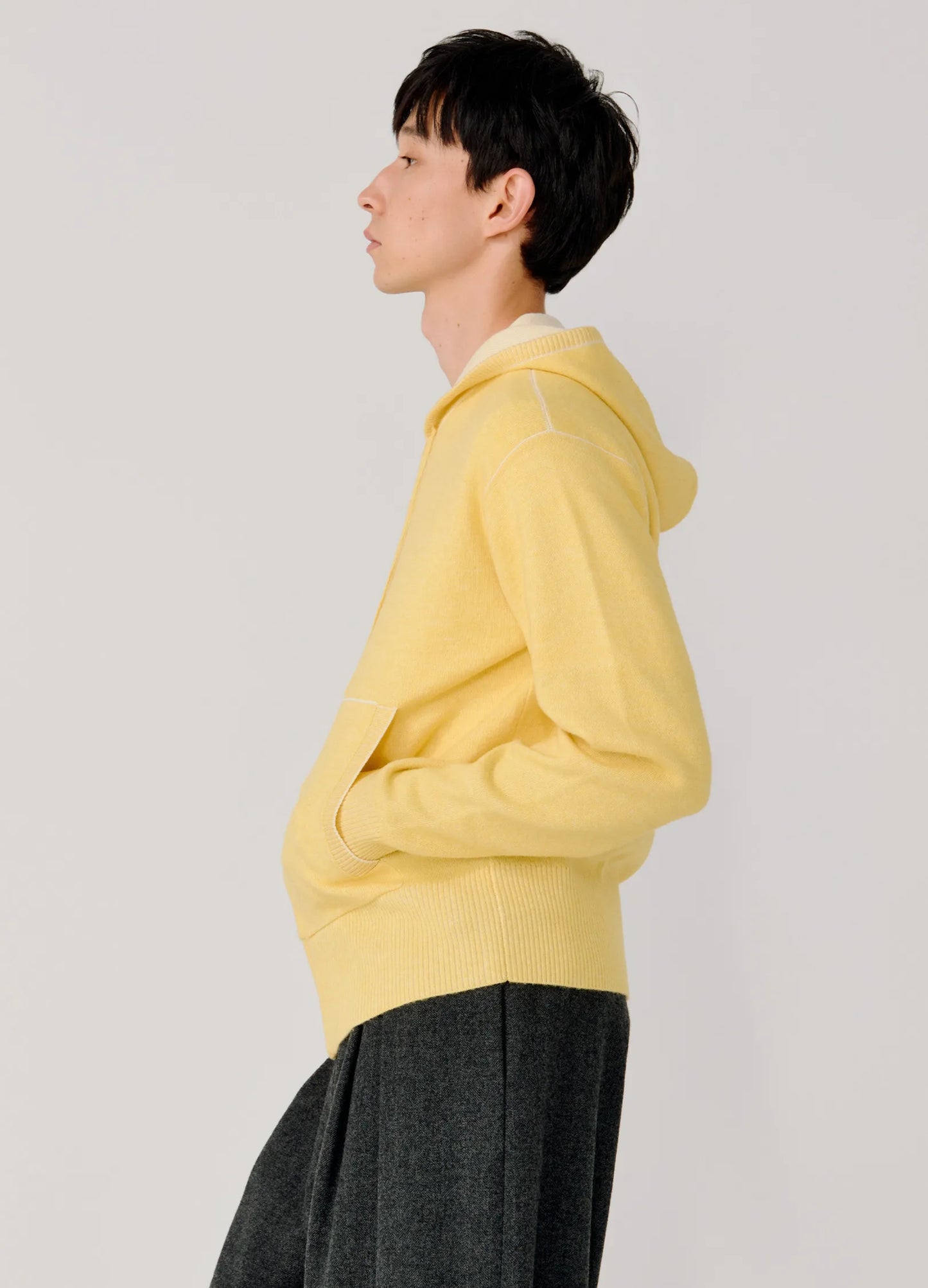Fitted Knit Hoodie