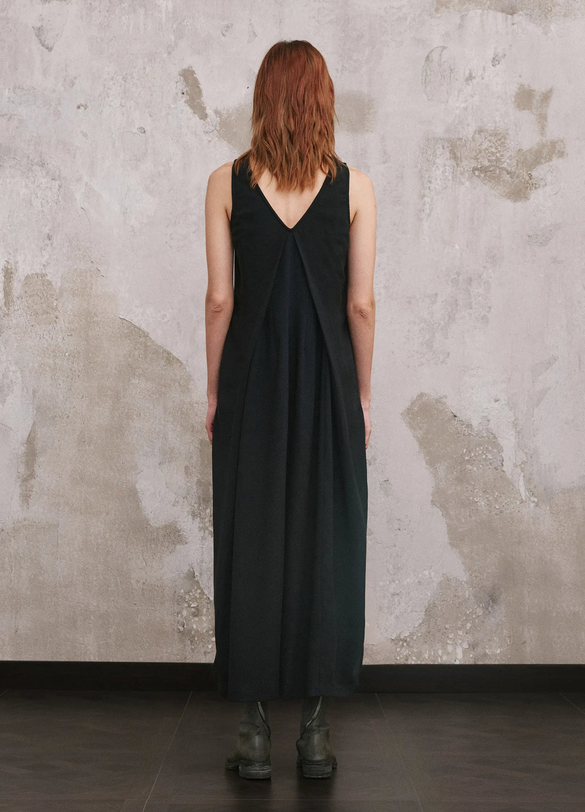 Folded V Neck Dress