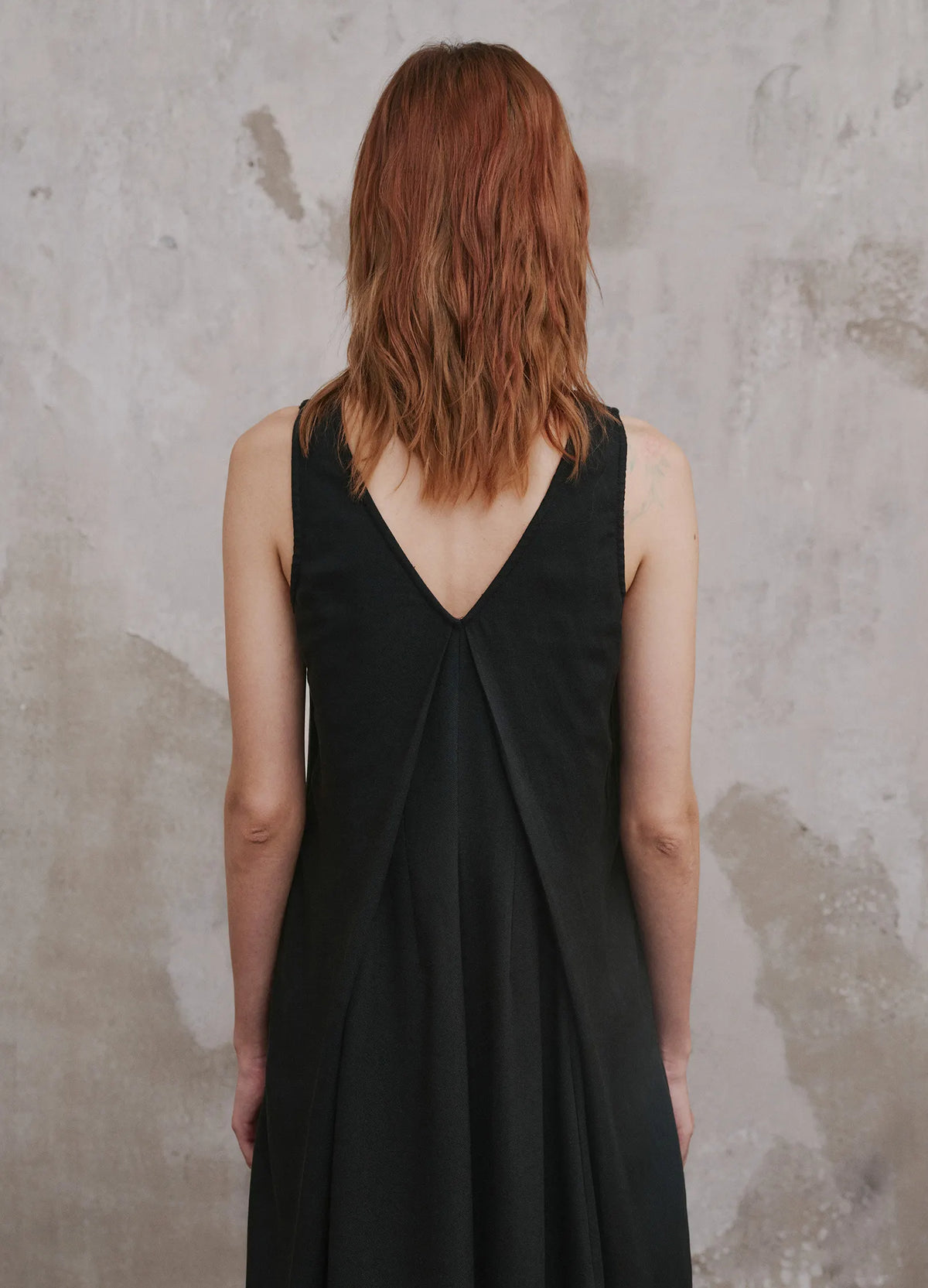 Folded V Neck Dress