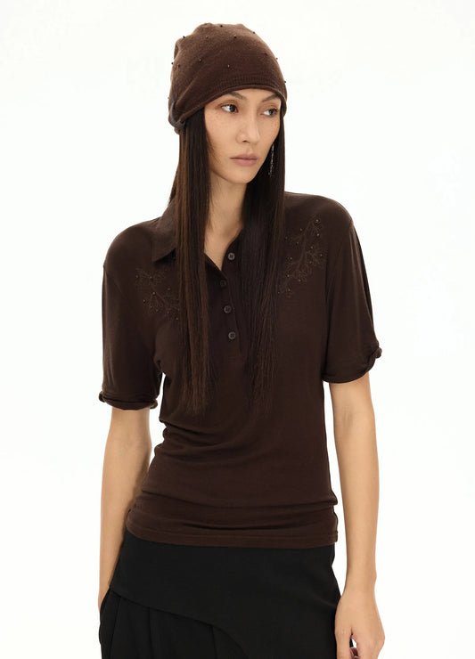 Hand-Studded Polo