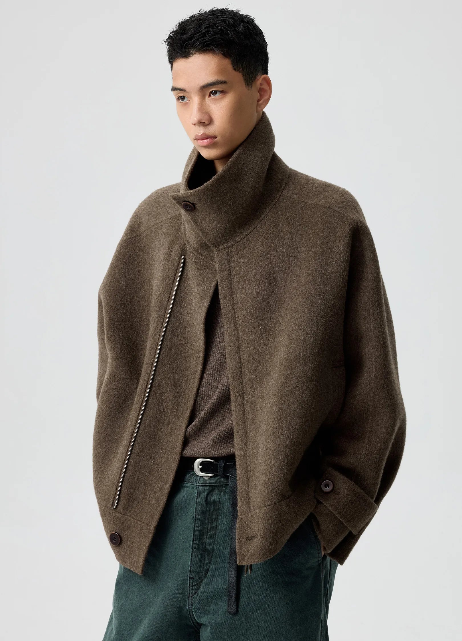 High Neck Wool Jacket – VERSEAS High Neck Wool Jacket – VERSEAS