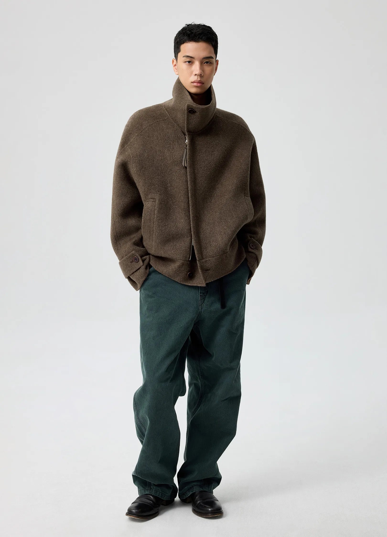 High Neck Wool Jacket – VERSEAS High Neck Wool Jacket – VERSEAS