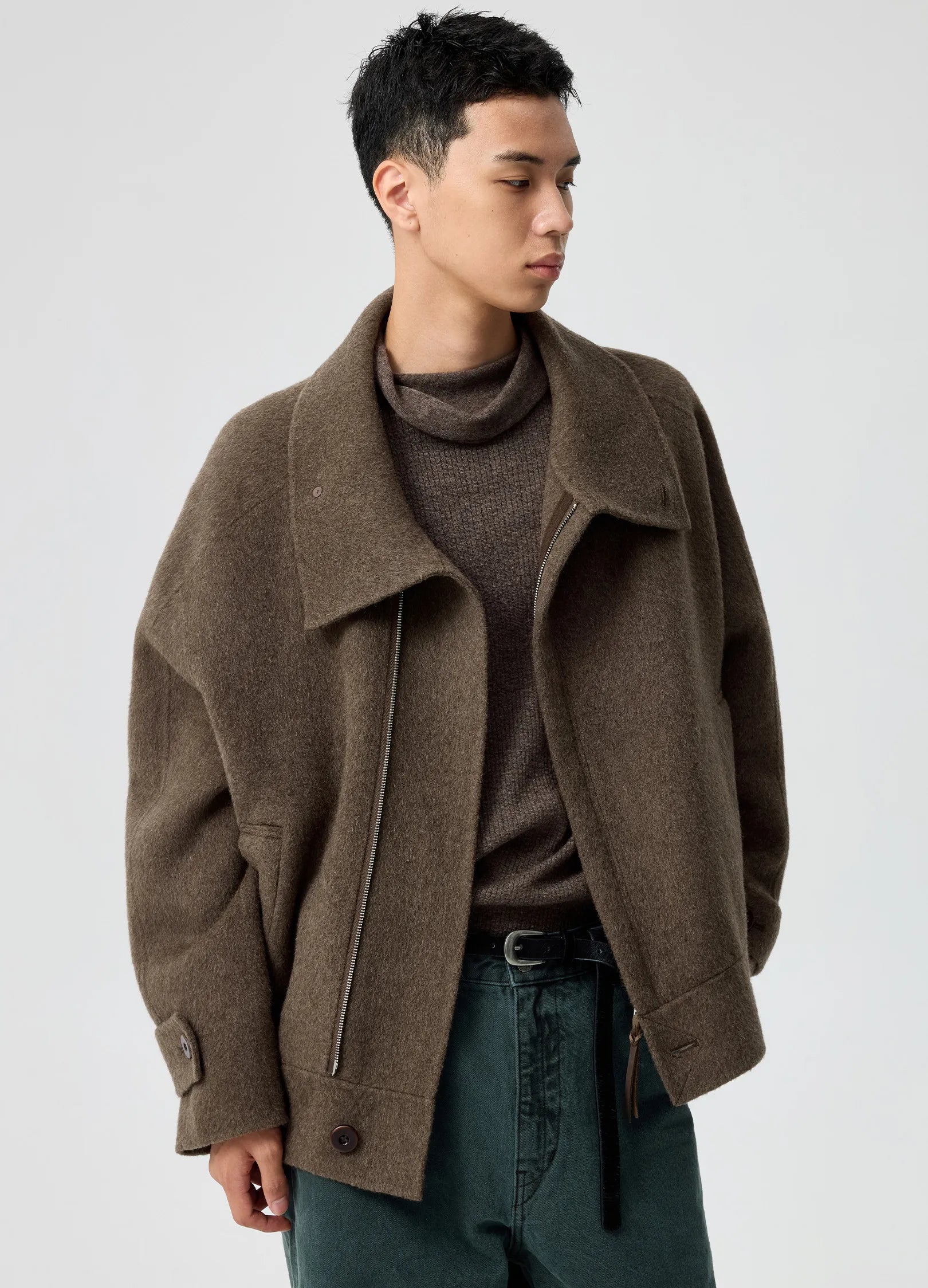 High Neck Wool Jacket – VERSEAS