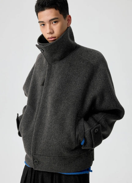 High Neck Wool Jacket – VERSEAS