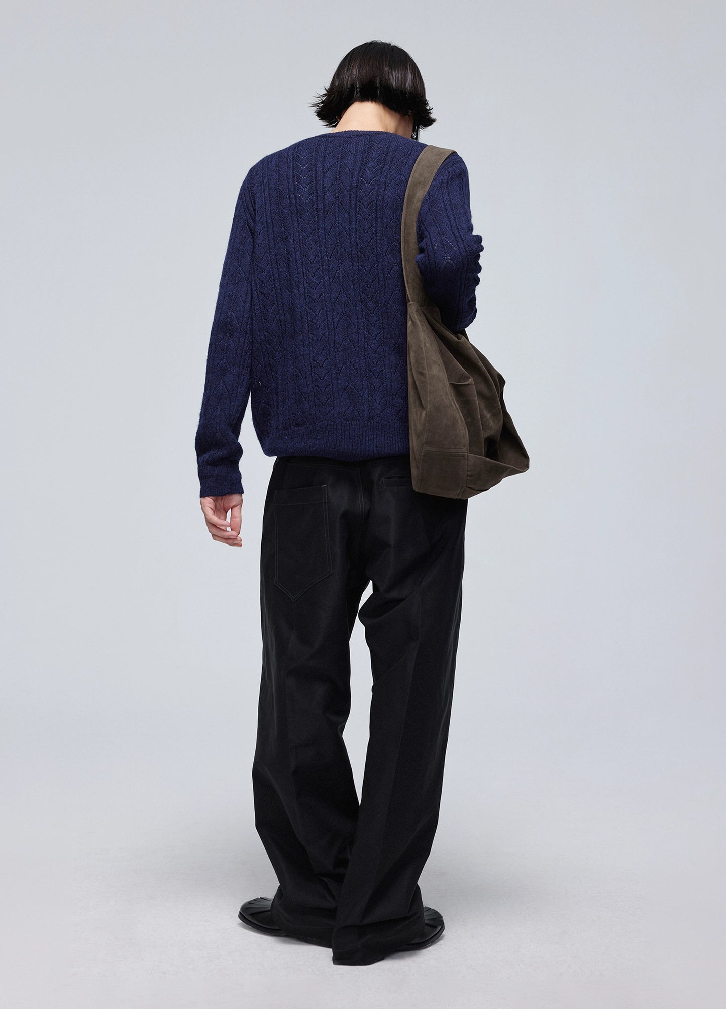 Hollow Knit V Sweater