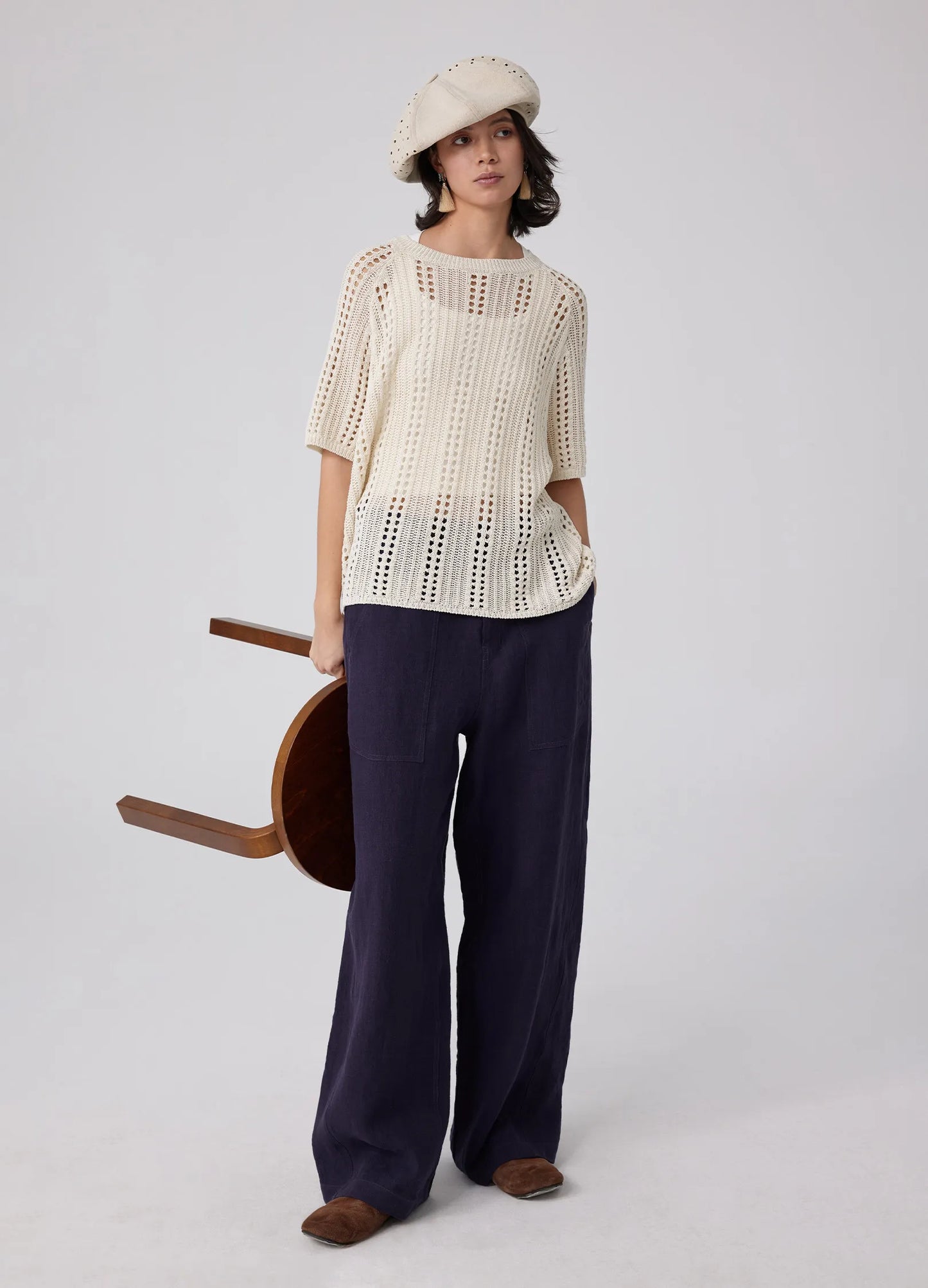 Hollow Crochet Tee