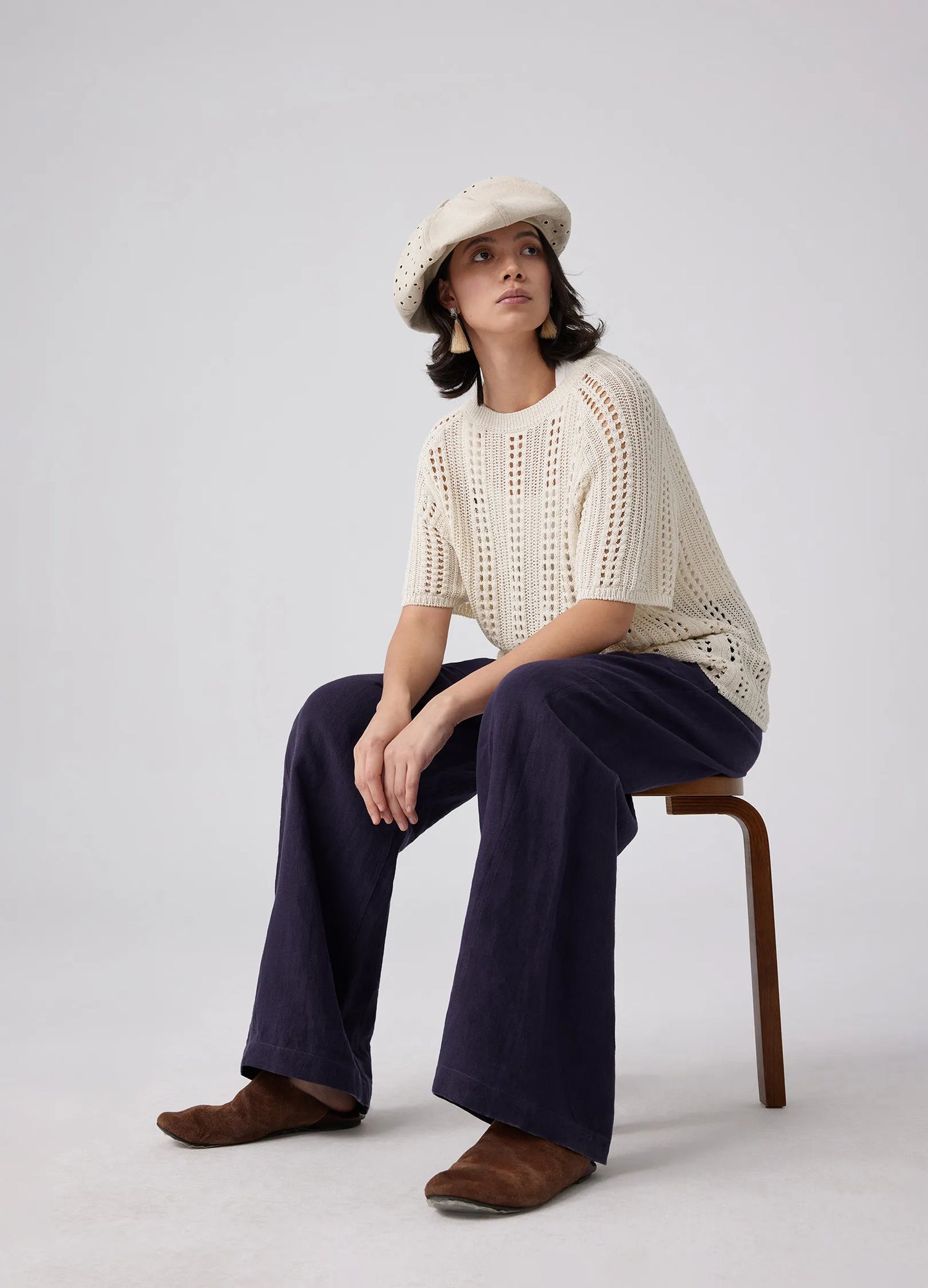 Hollow Crochet Tee