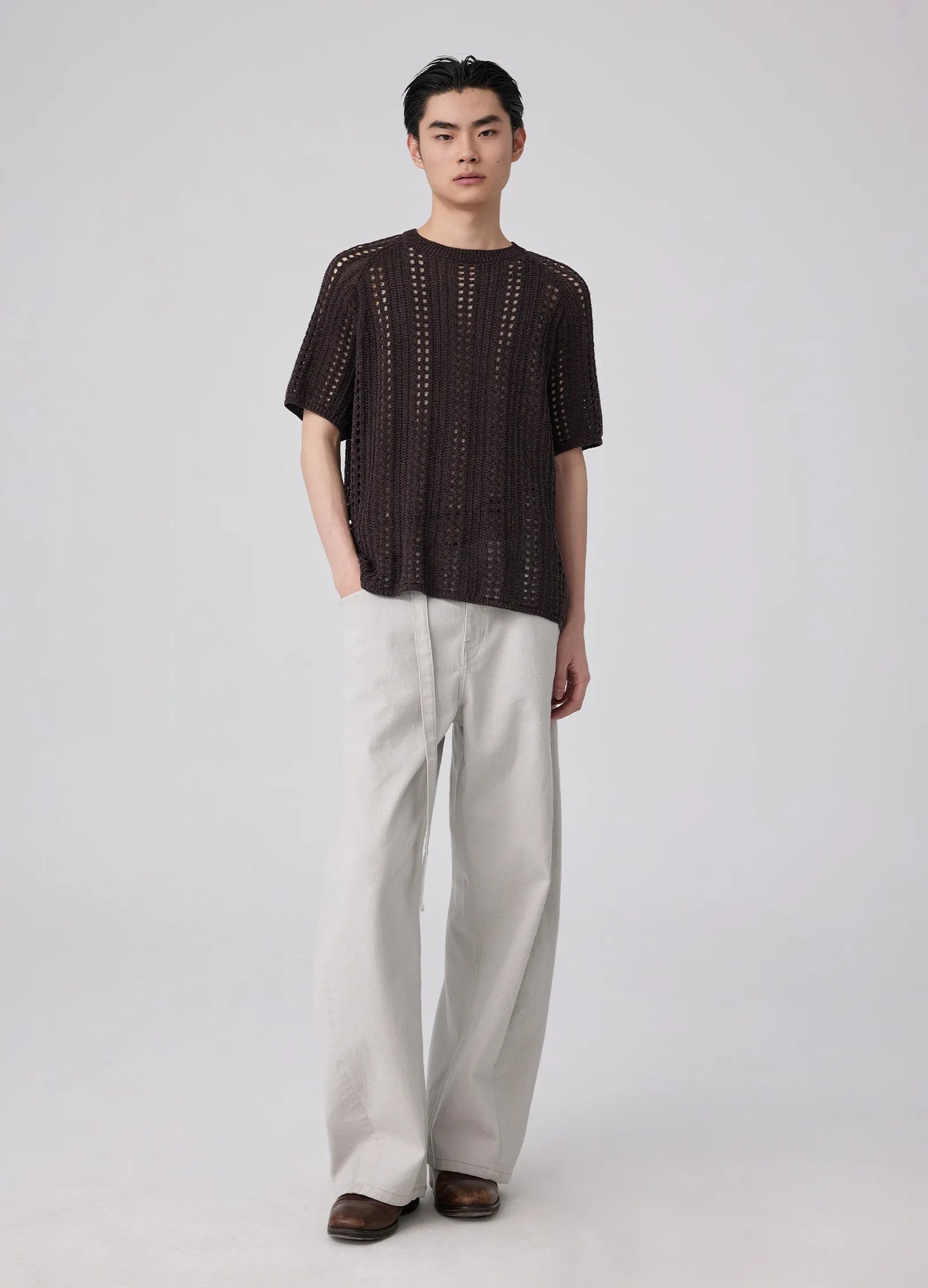 Hollow Crochet Tee