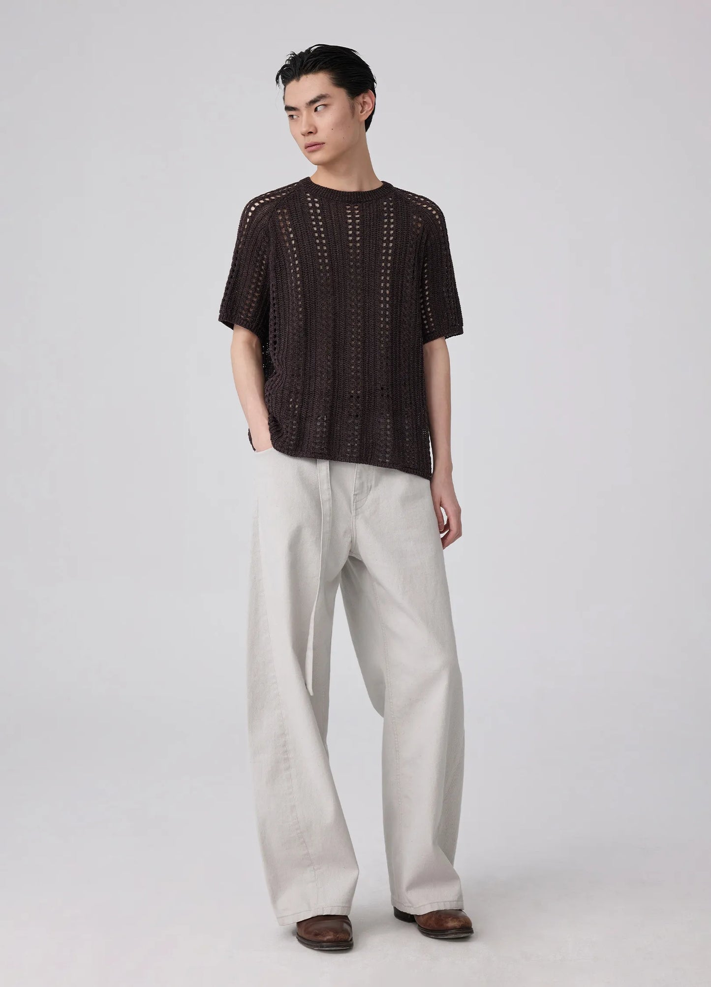 Hollow Crochet Tee