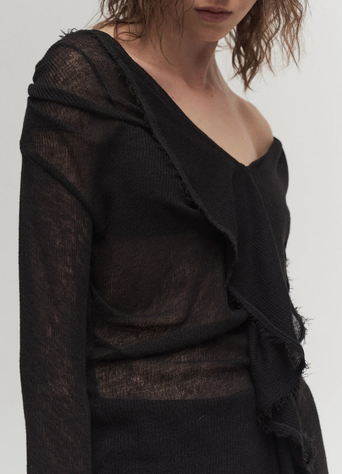 Iris Ruffle Collar Top