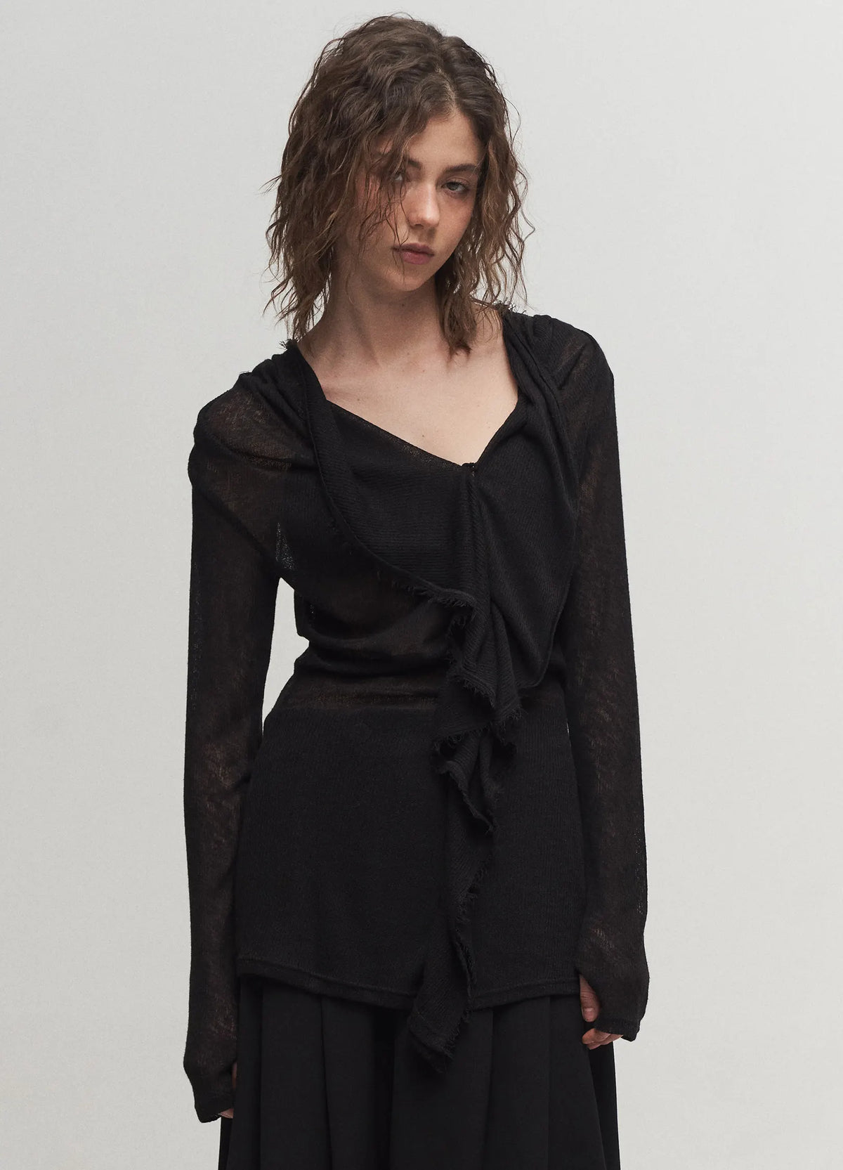 Iris Ruffle Collar Top