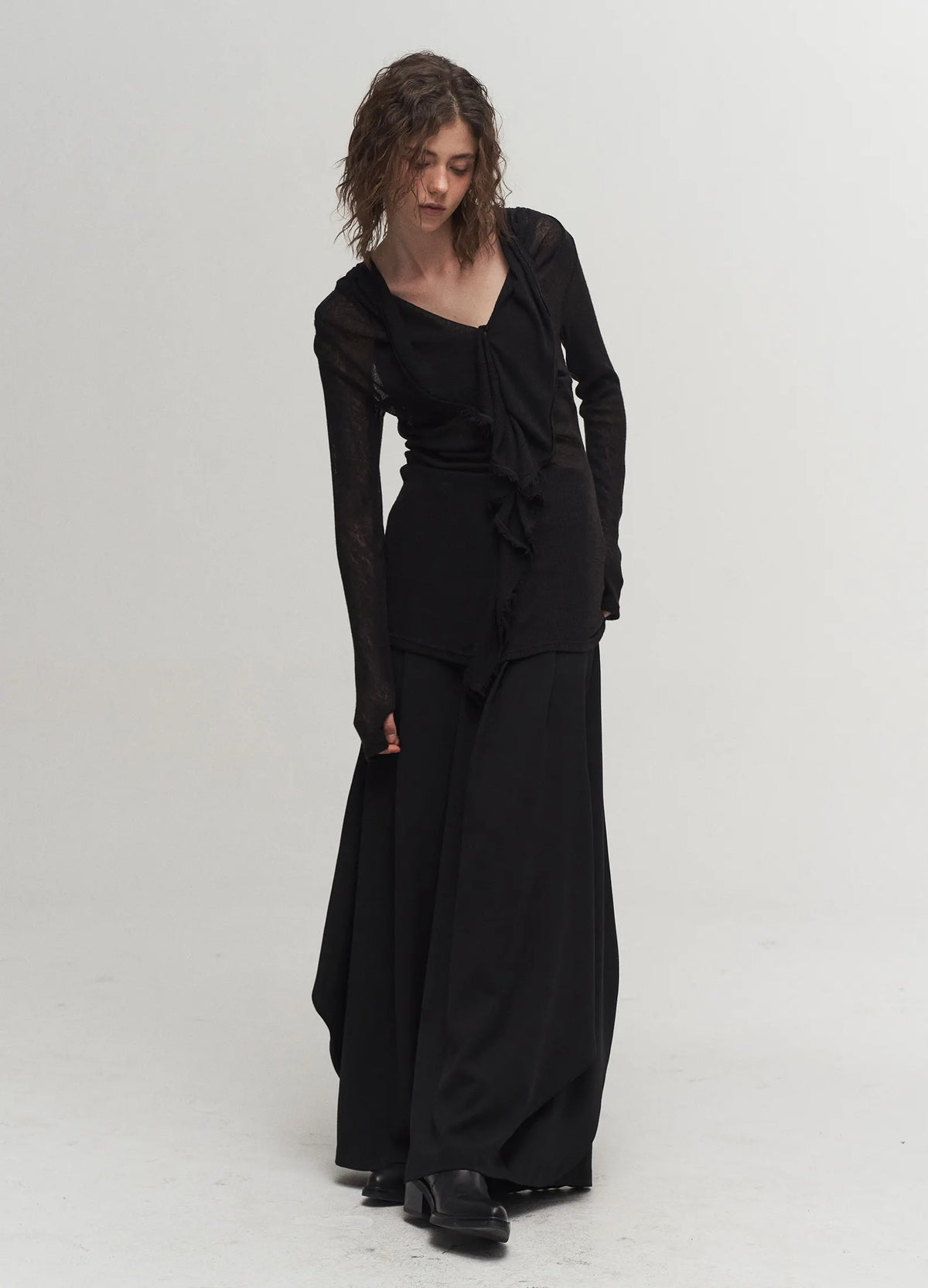 Iris Ruffle Collar Top
