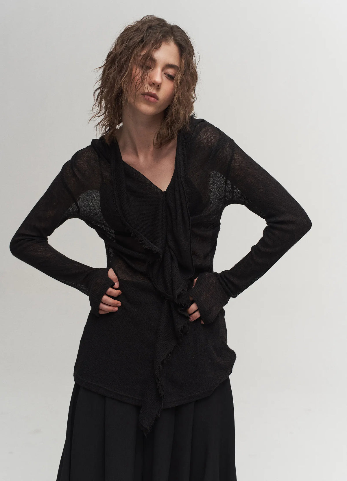 Iris Ruffle Collar Top