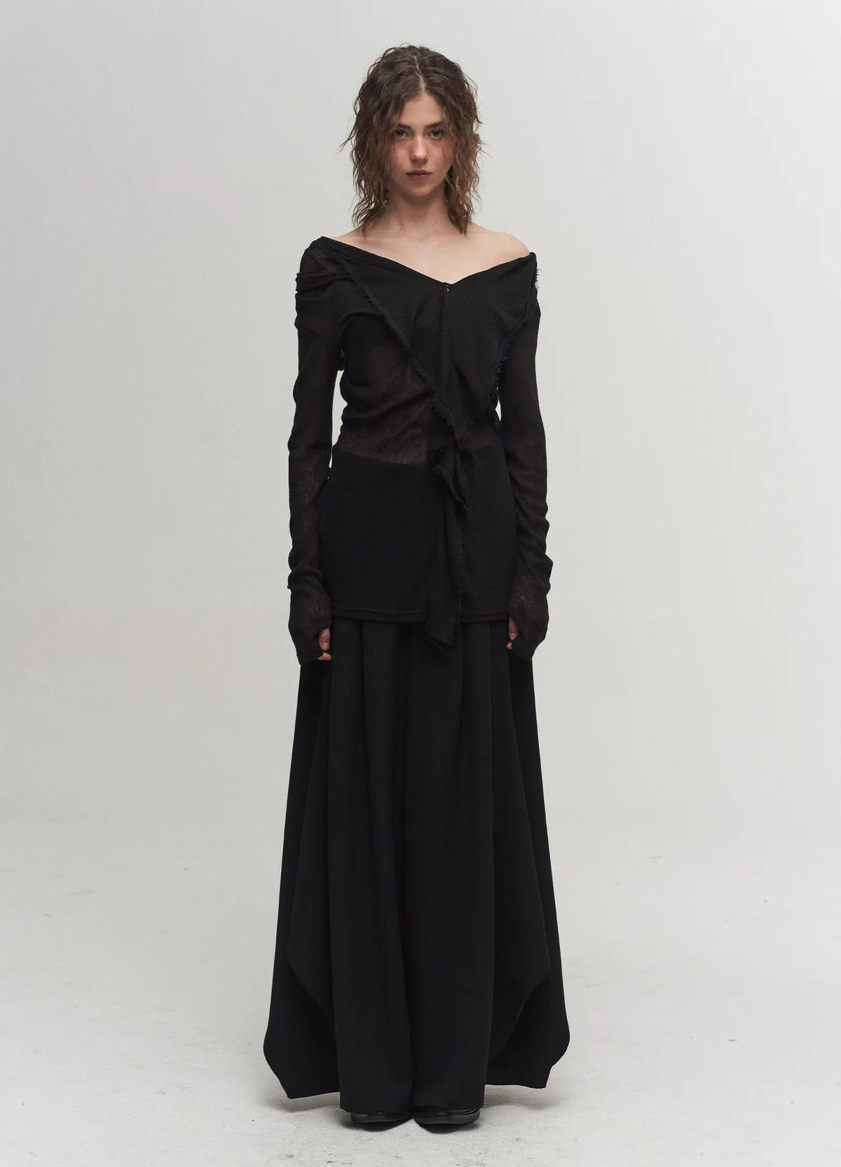 Iris Ruffle Collar Top