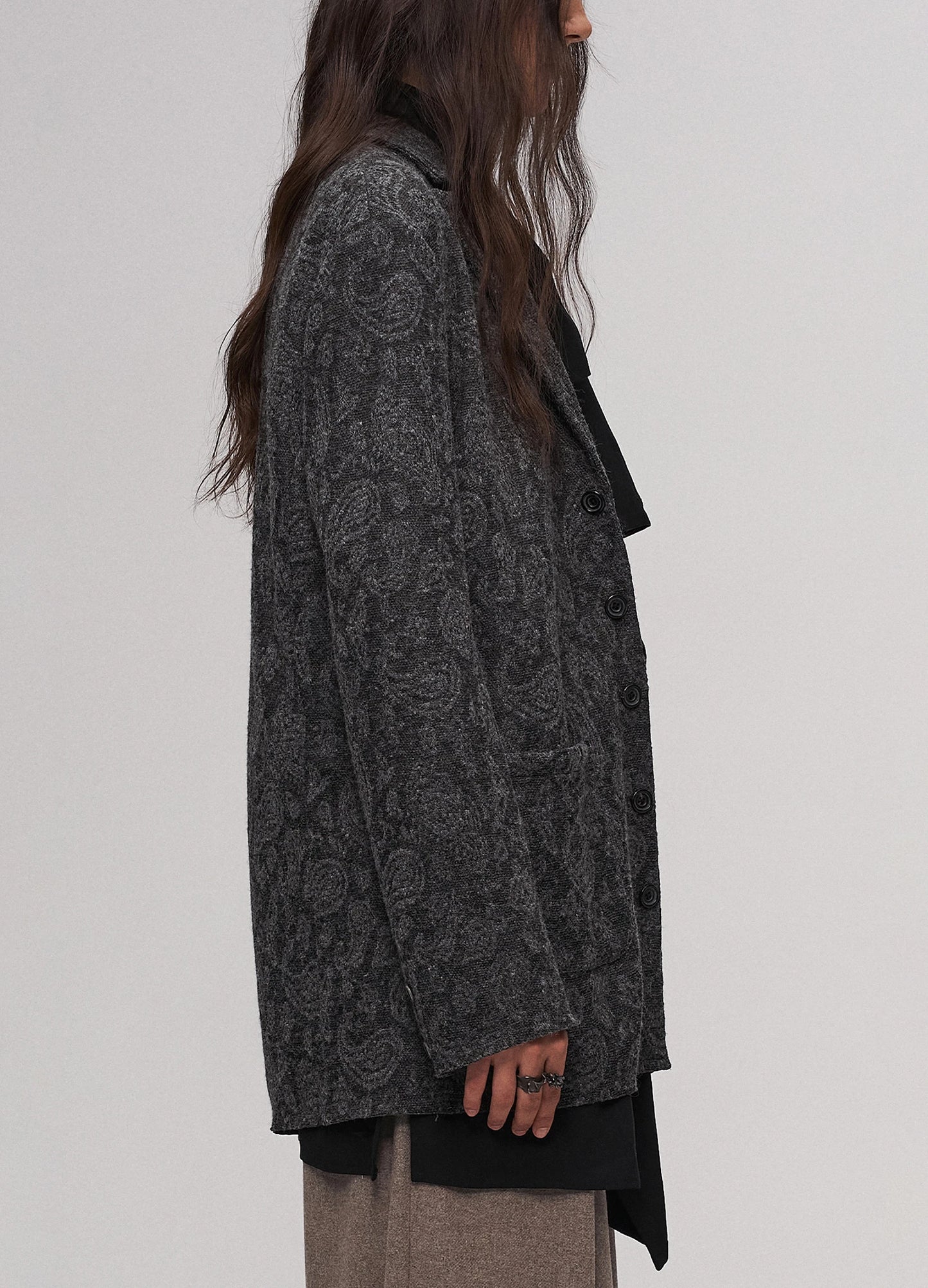 Jacquard Knit Blazer