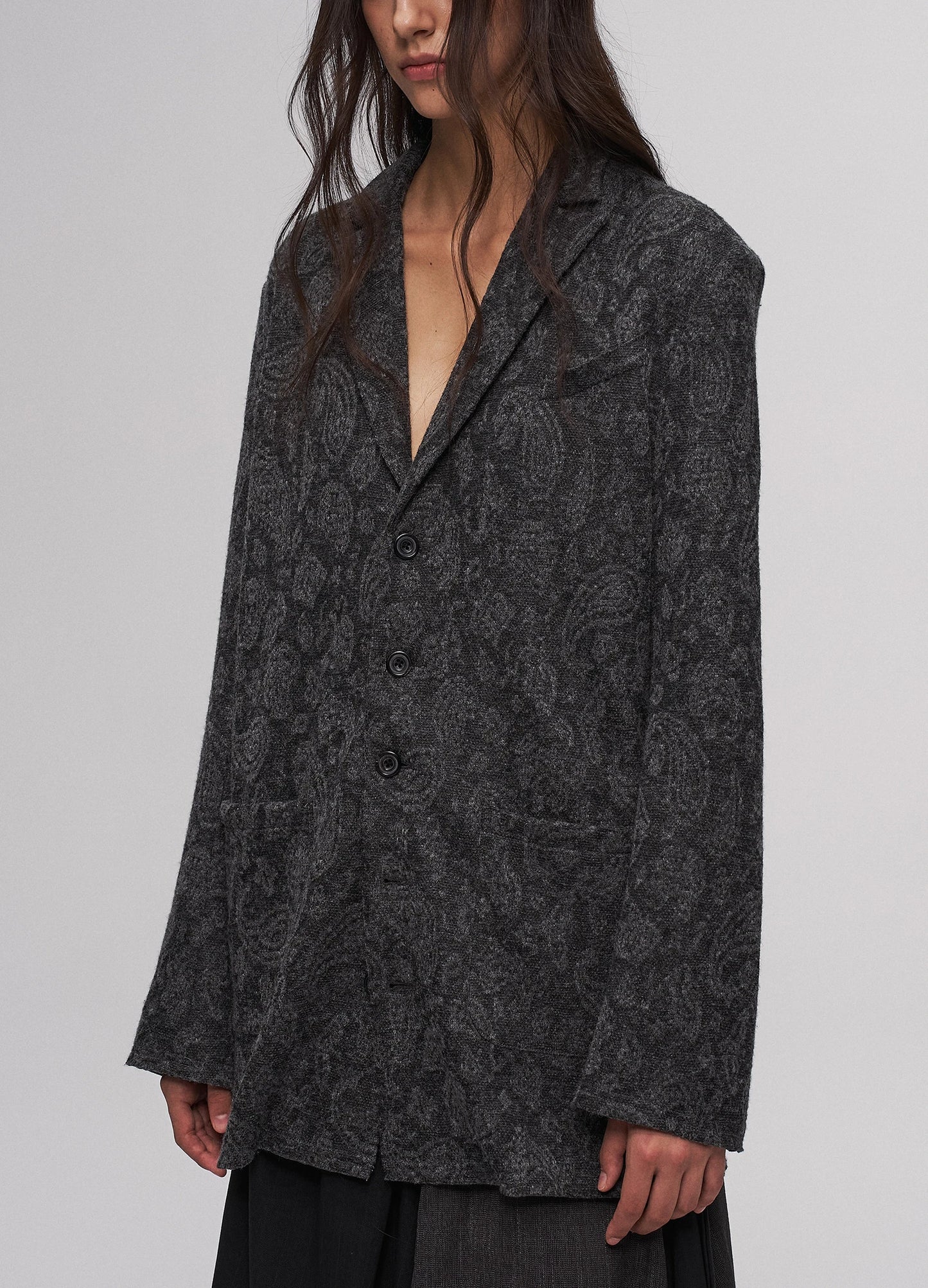 Jacquard Knit Blazer