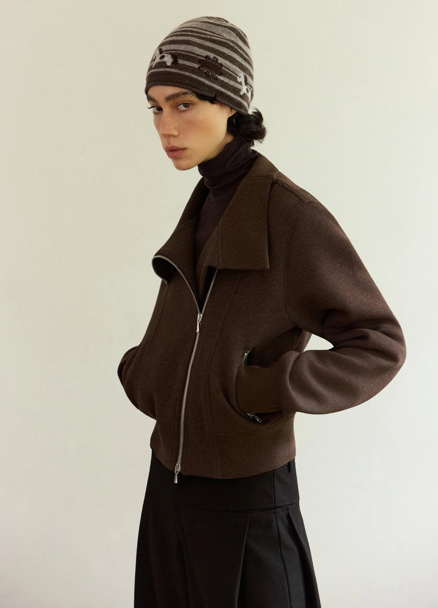 Jacquard Pony Beanie