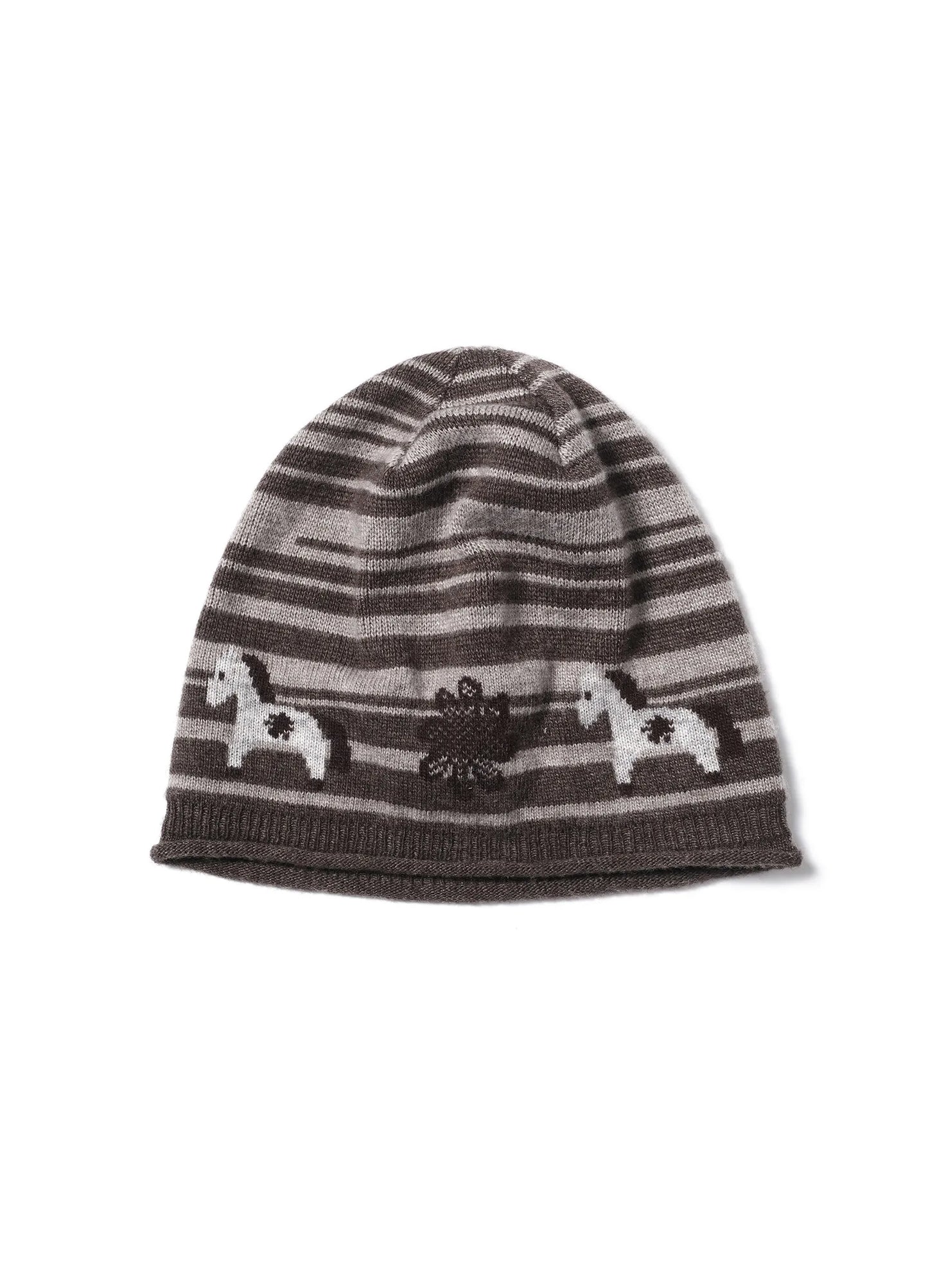 Jacquard Pony Beanie