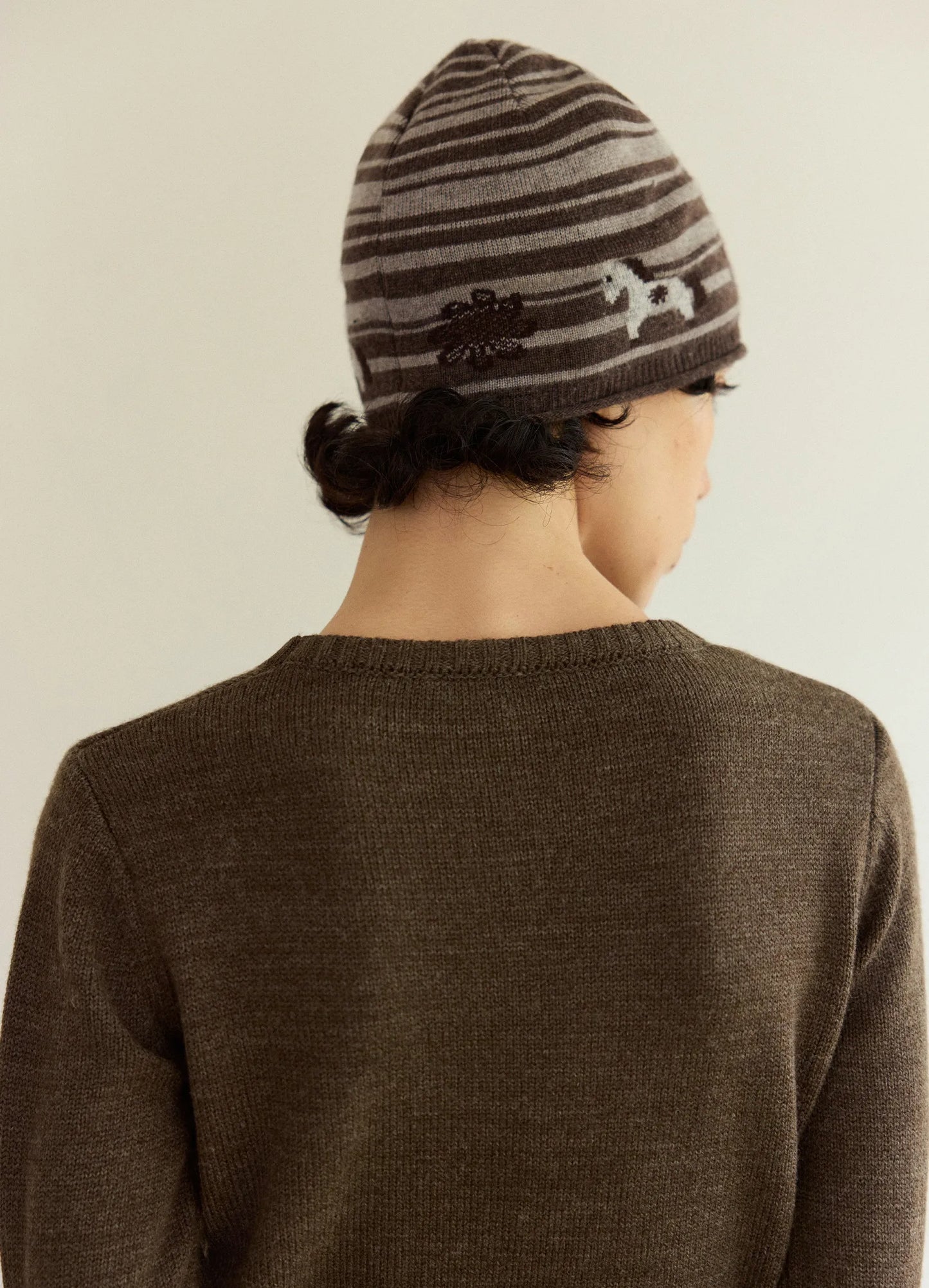 Jacquard Pony Beanie