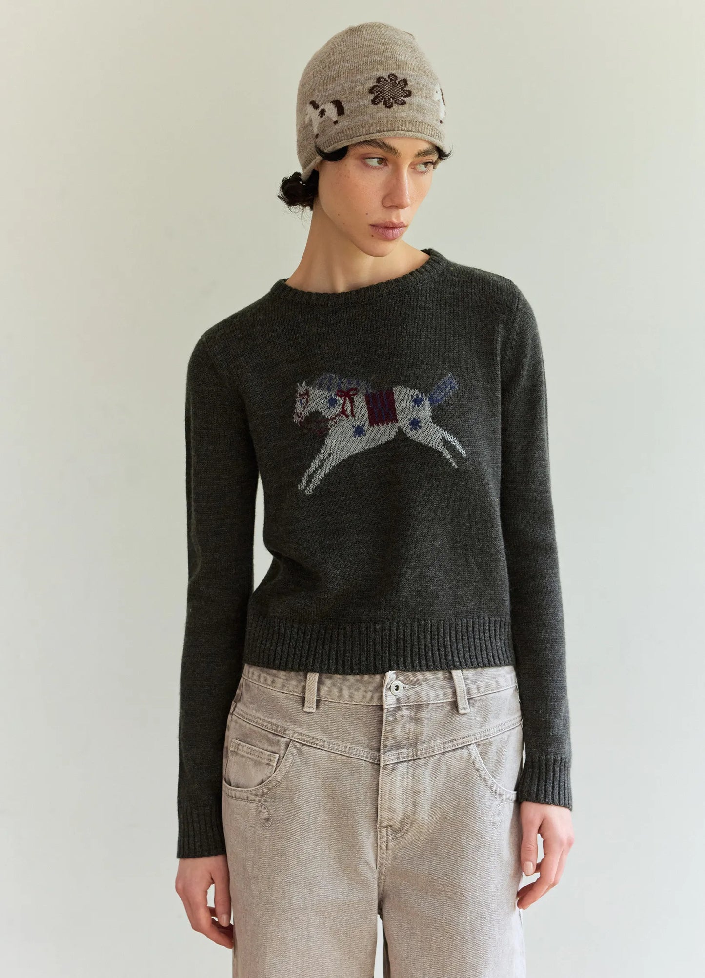 Jacquard Pony Beanie