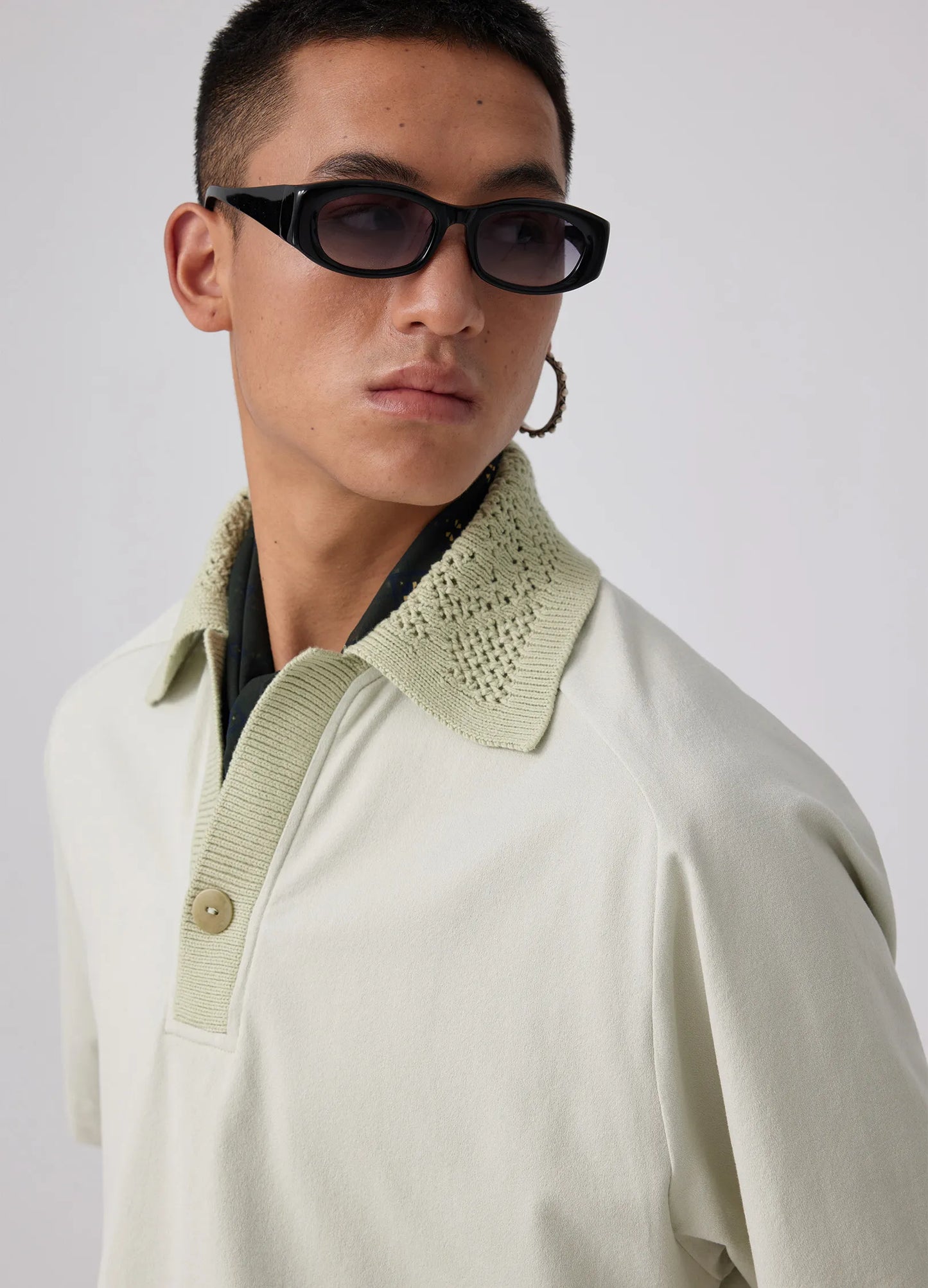 Knit Collar Polo