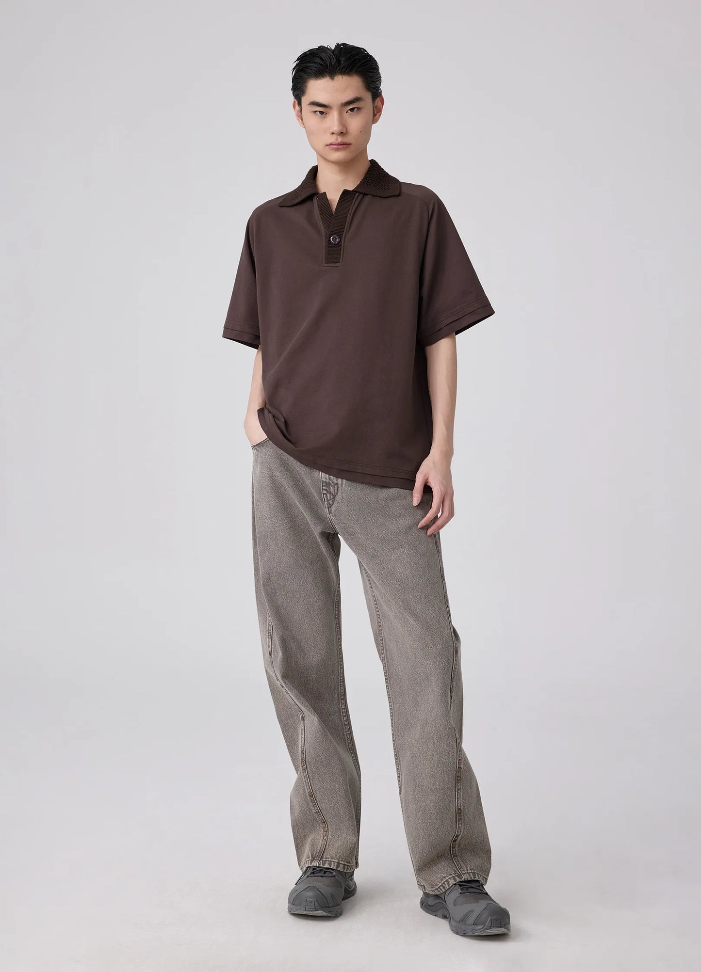 Knit Collar Polo