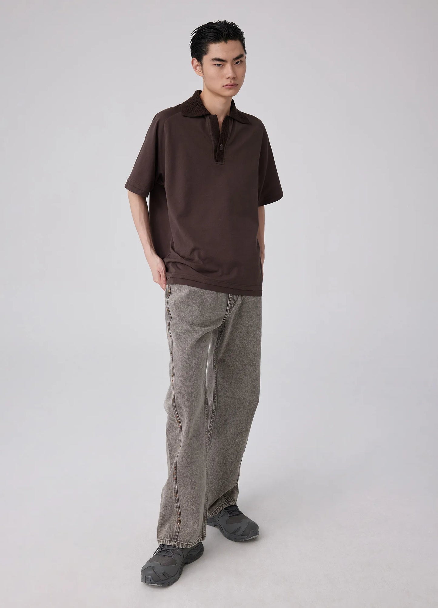 Knit Collar Polo