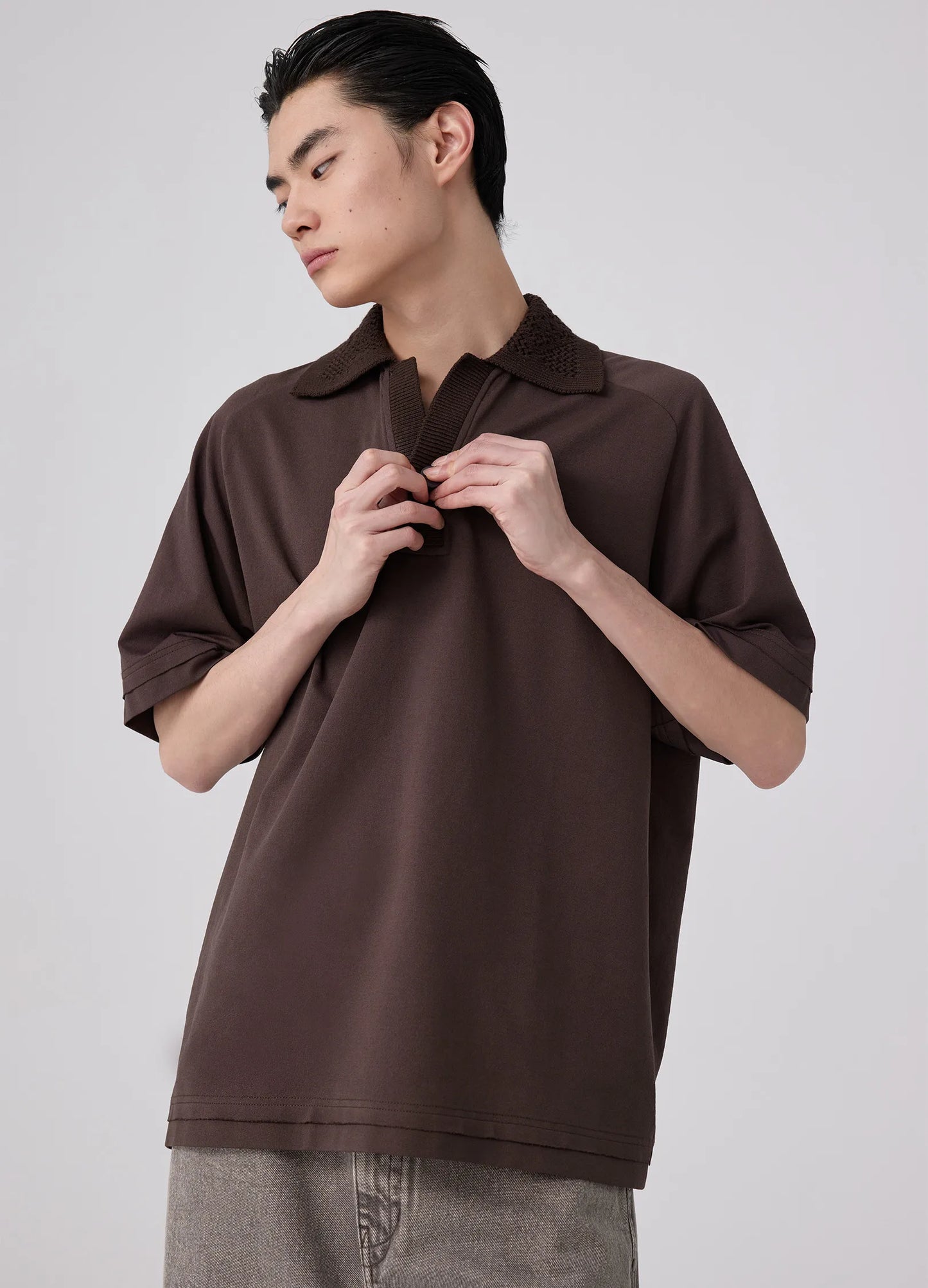 Knit Collar Polo
