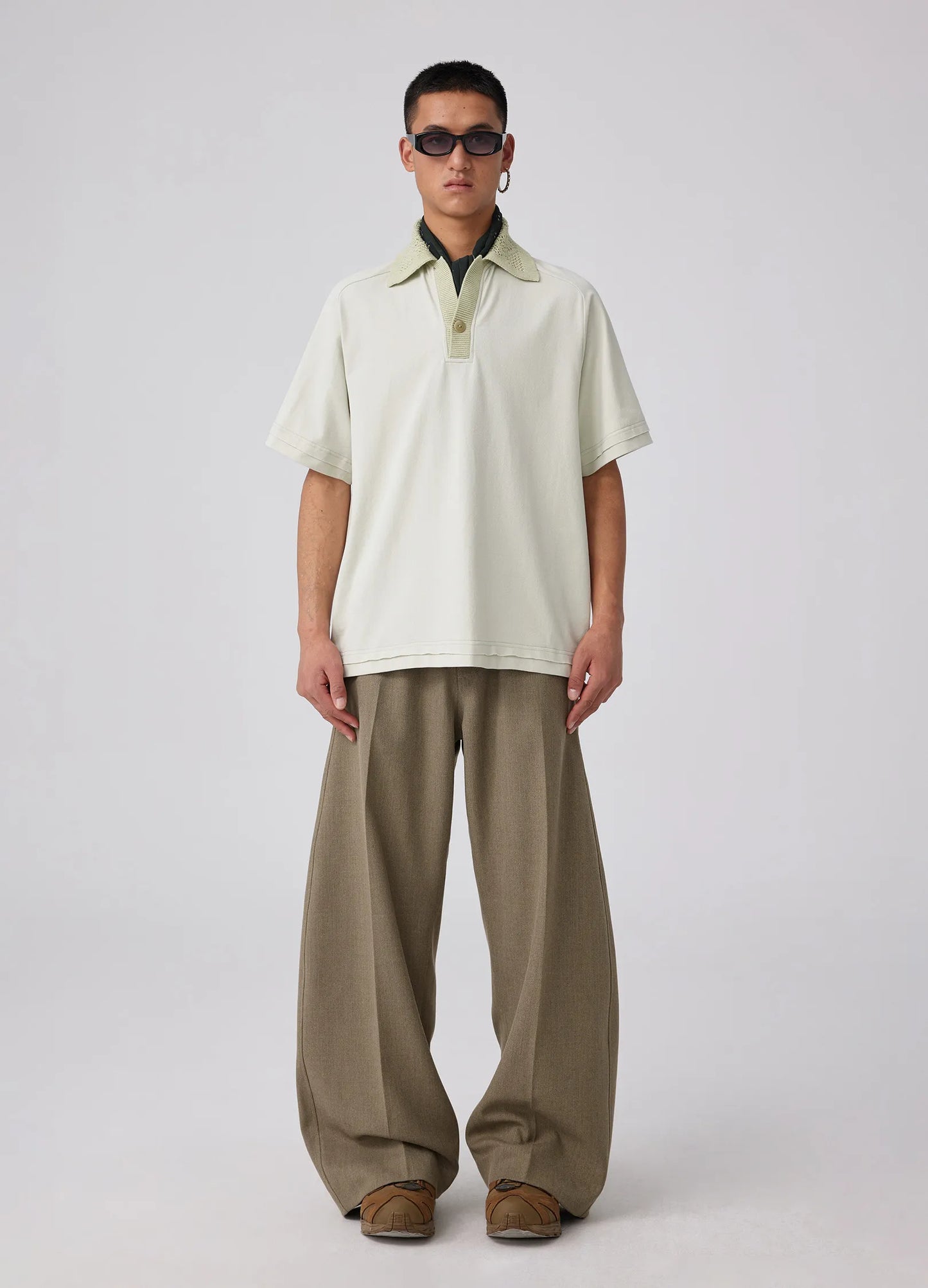 Knit Collar Polo