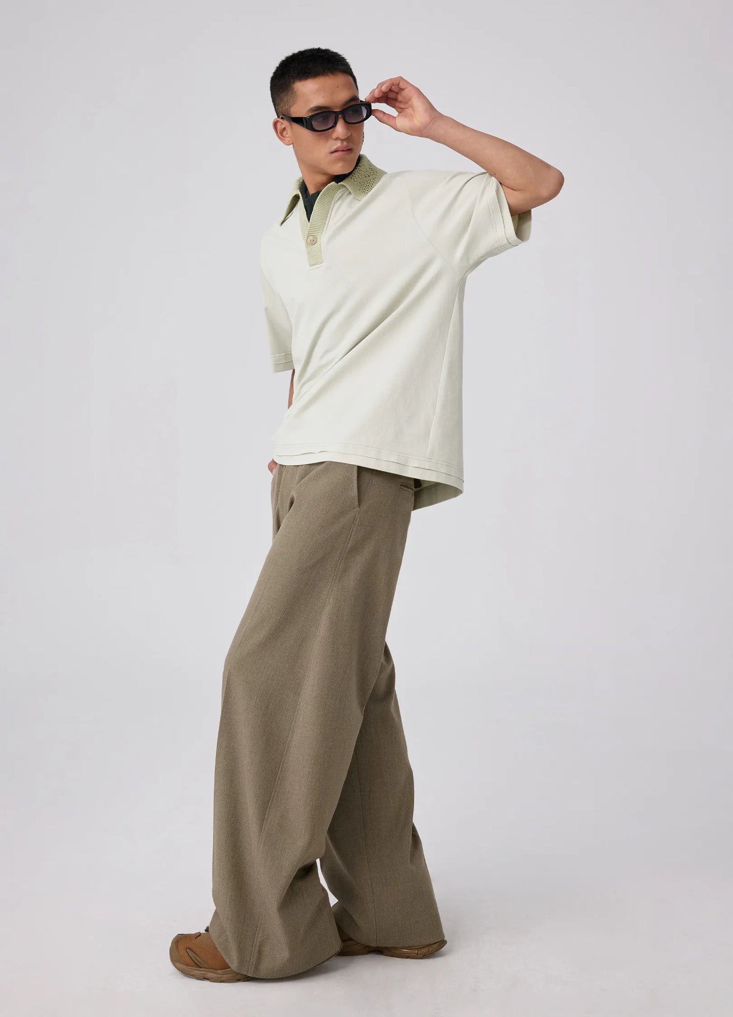 Knit Collar Polo