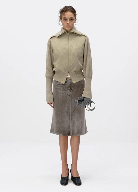 Knit Panel Jacket