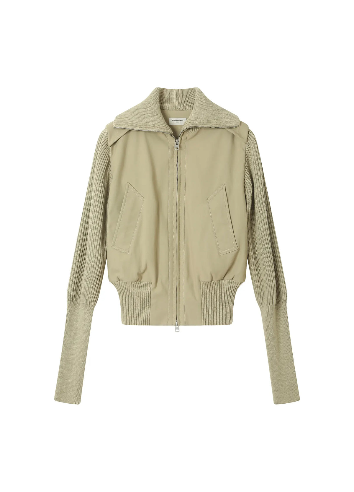 Knit Panel Jacket