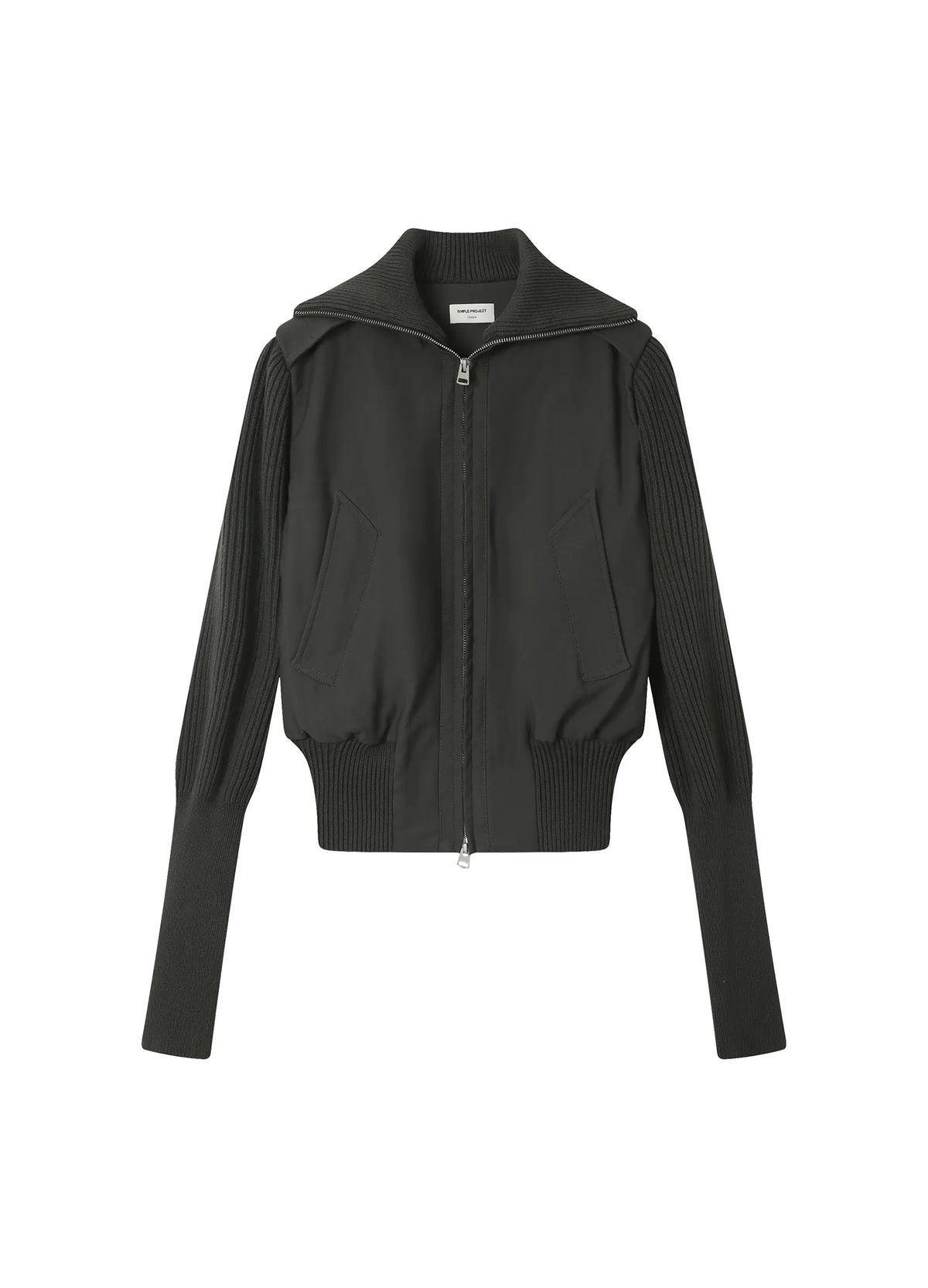 Knit Panel Jacket