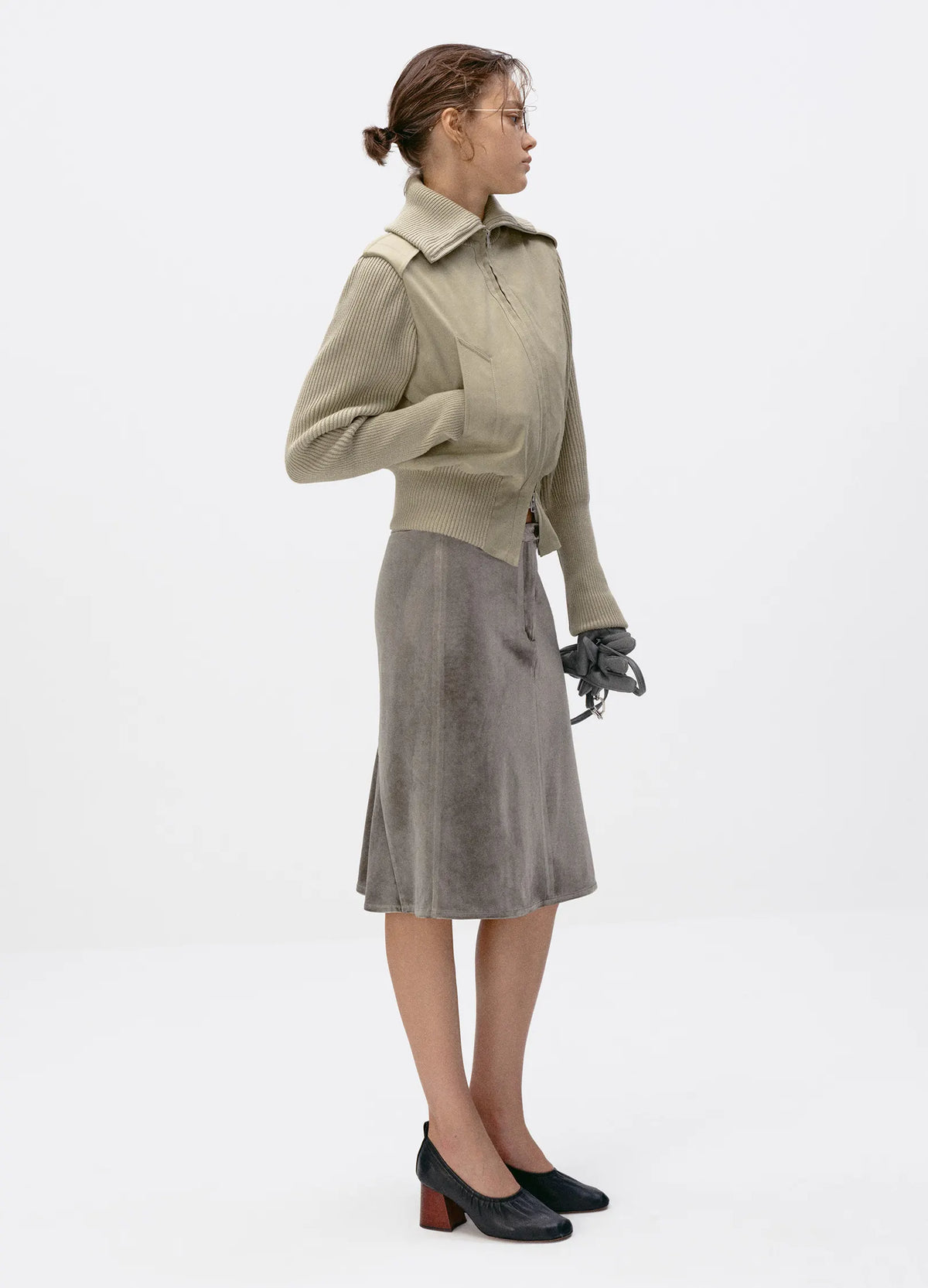 Knit Panel Jacket