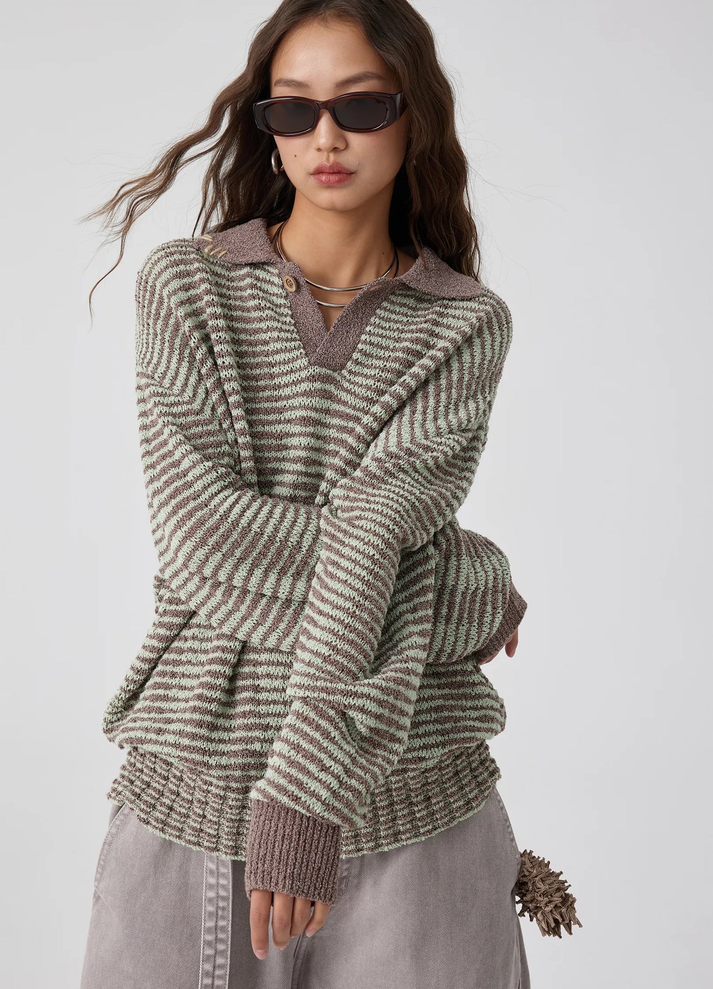 Knitted Polo Sweater