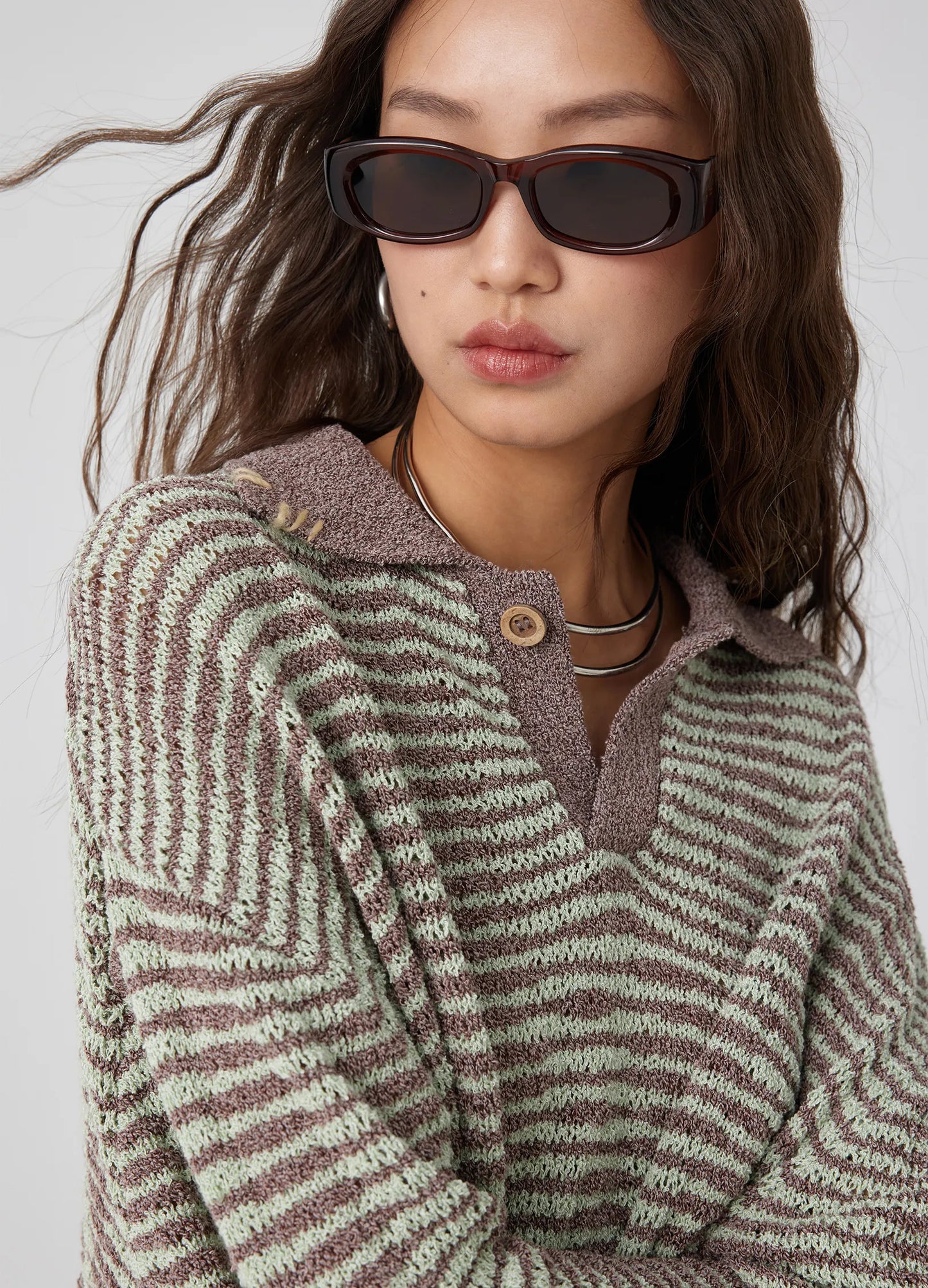 Knitted Polo Sweater