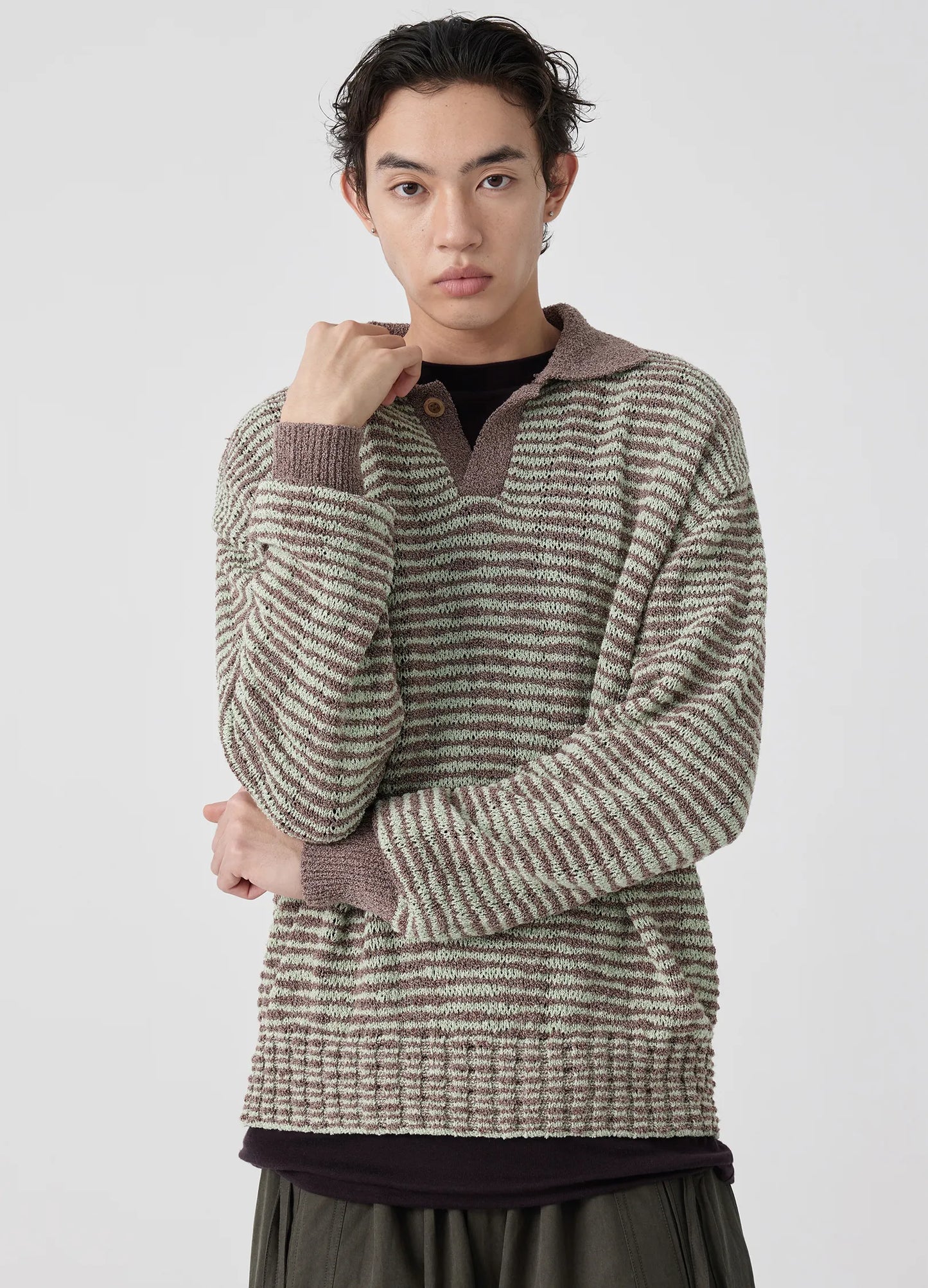 Knitted Polo Sweater