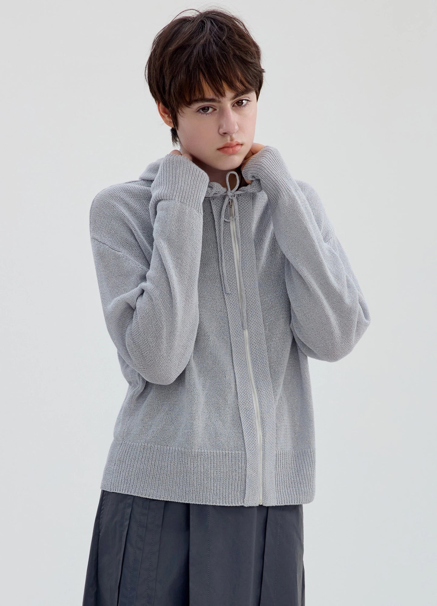Knitted Zip Hoodie