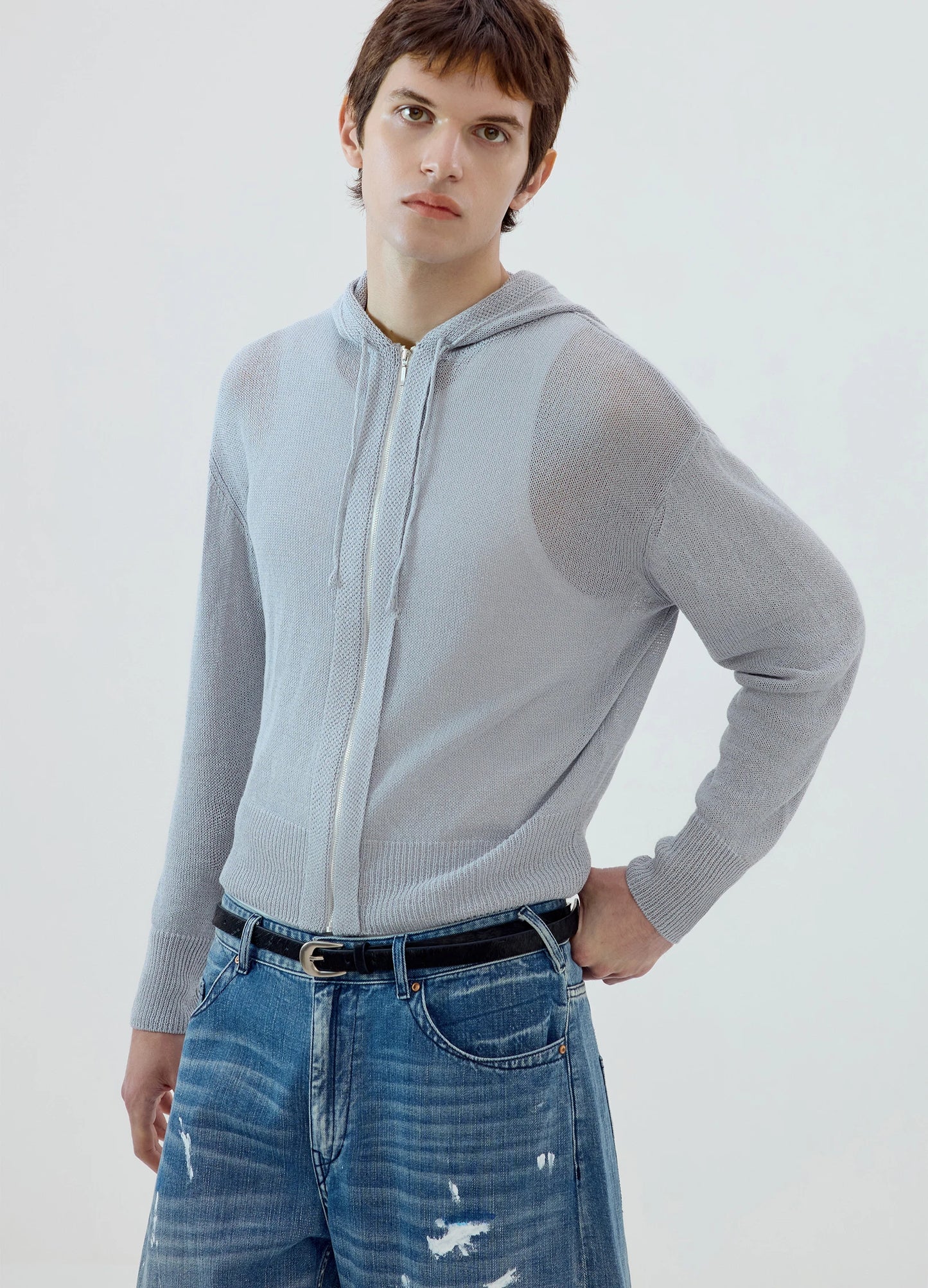 Knitted Zip Hoodie