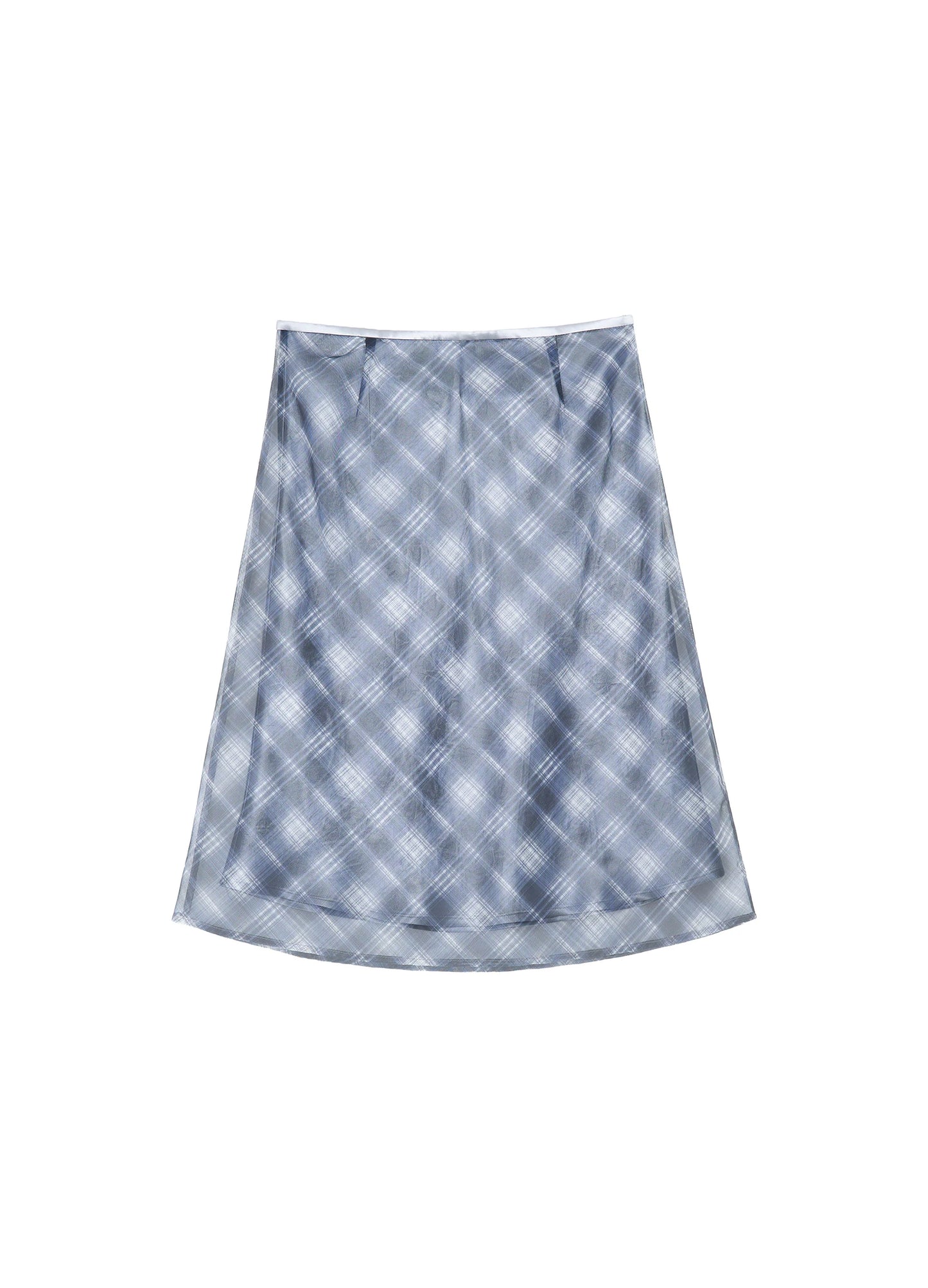 Layered Plaid Skirt