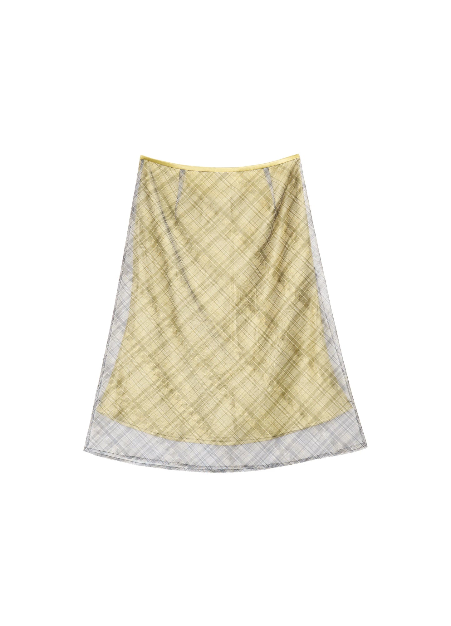 Layered Plaid Skirt