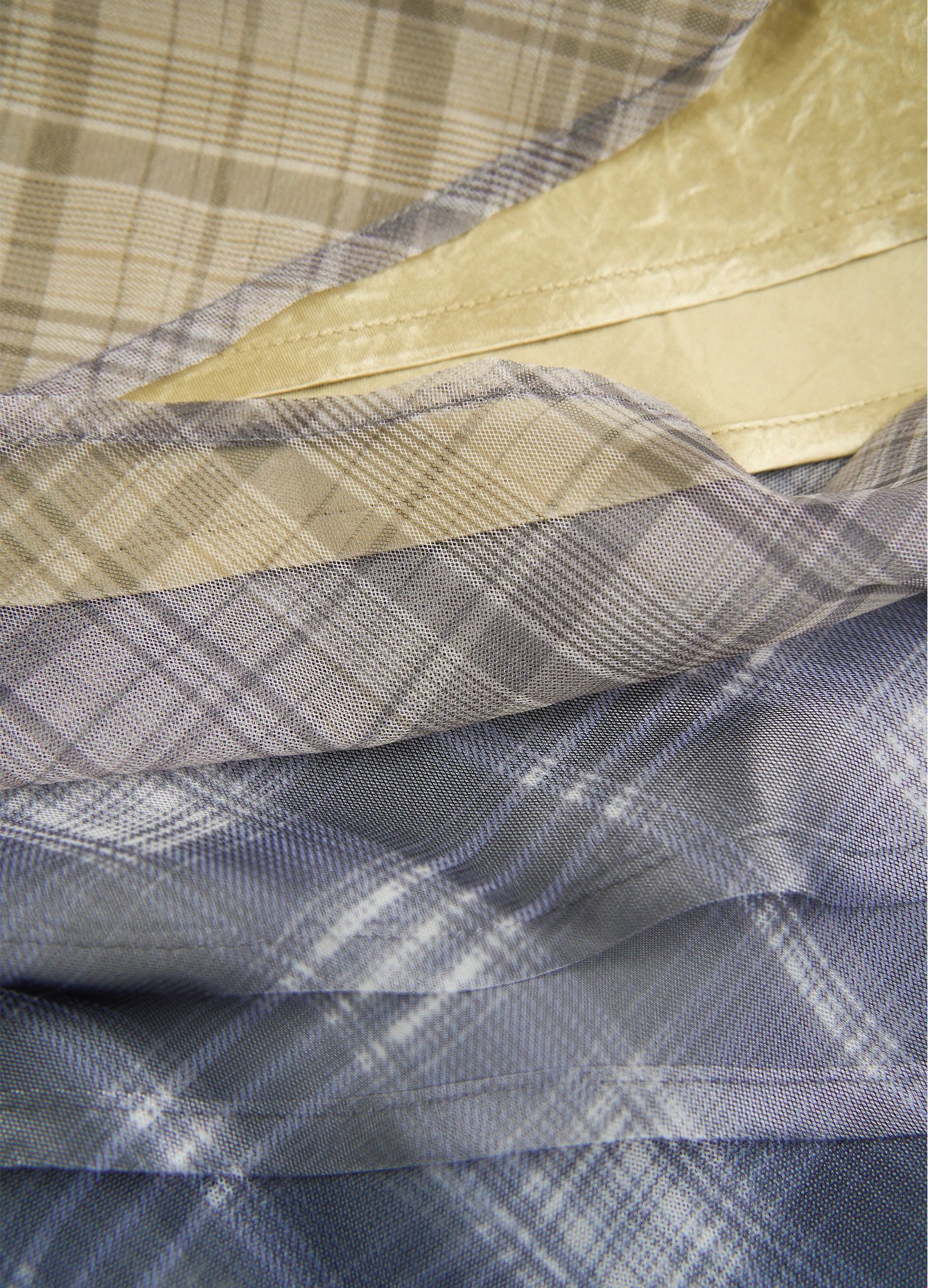 Layered Plaid Skirt