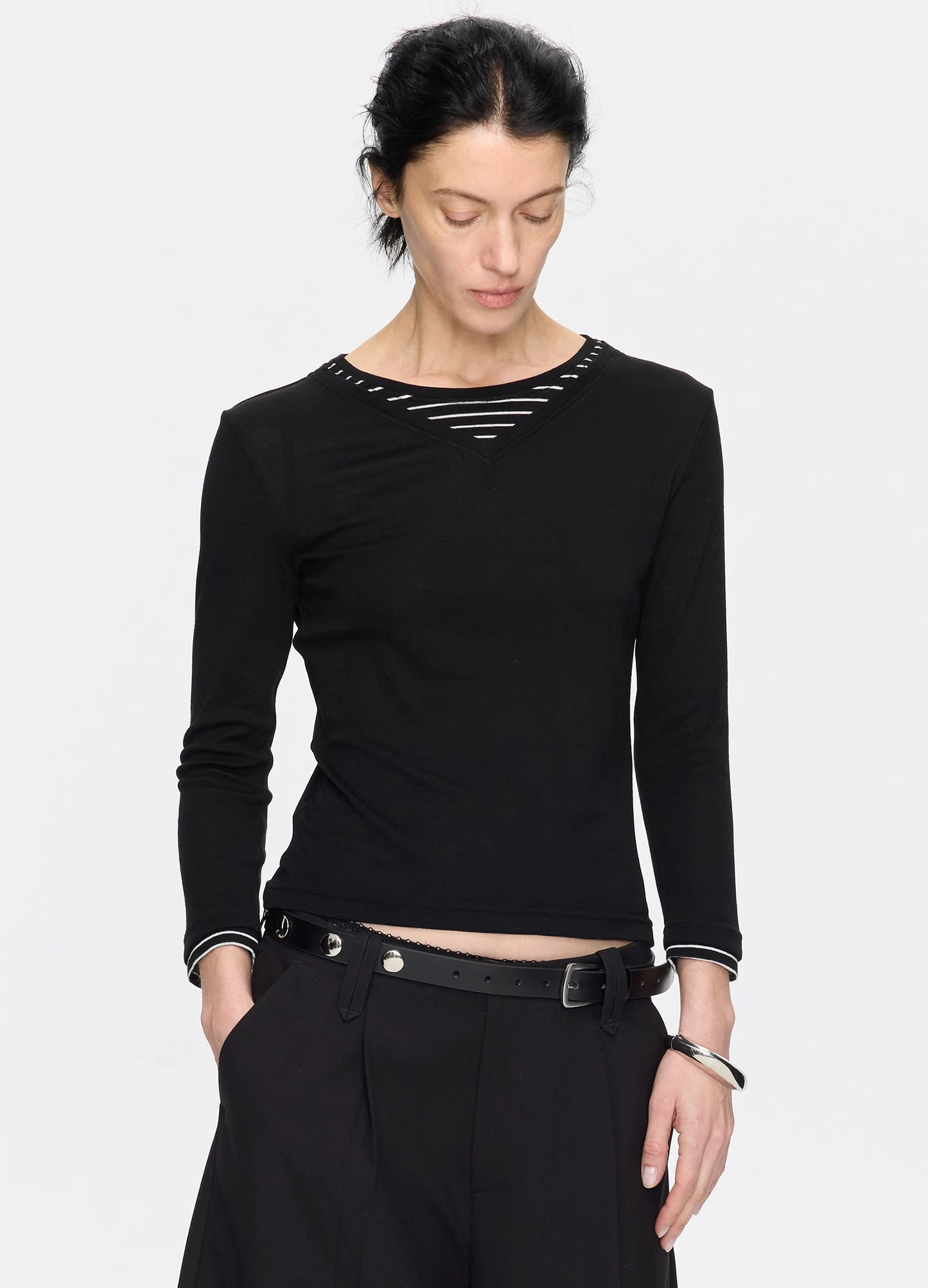 Layered V-Neck Top