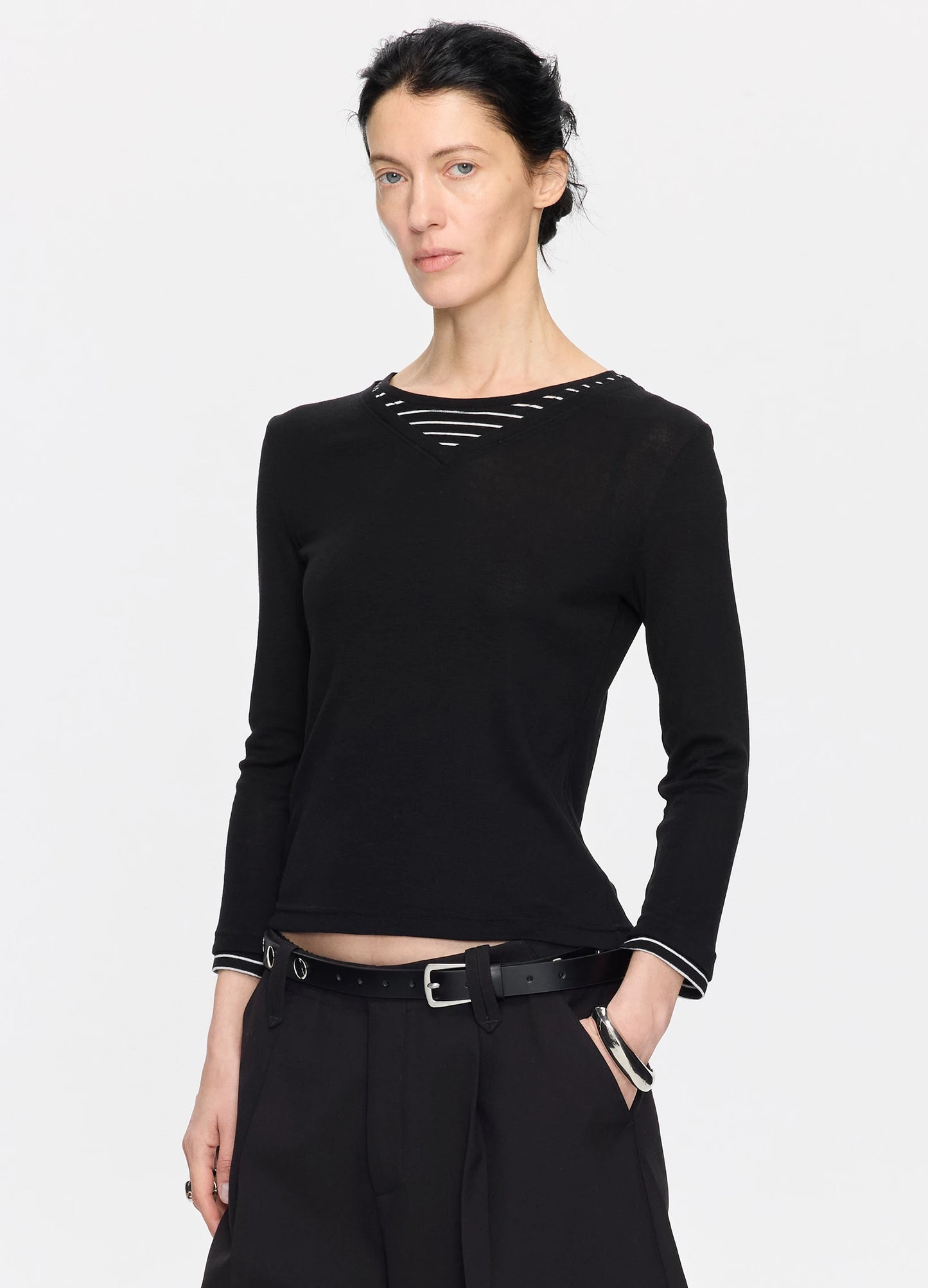 Layered V-Neck Top