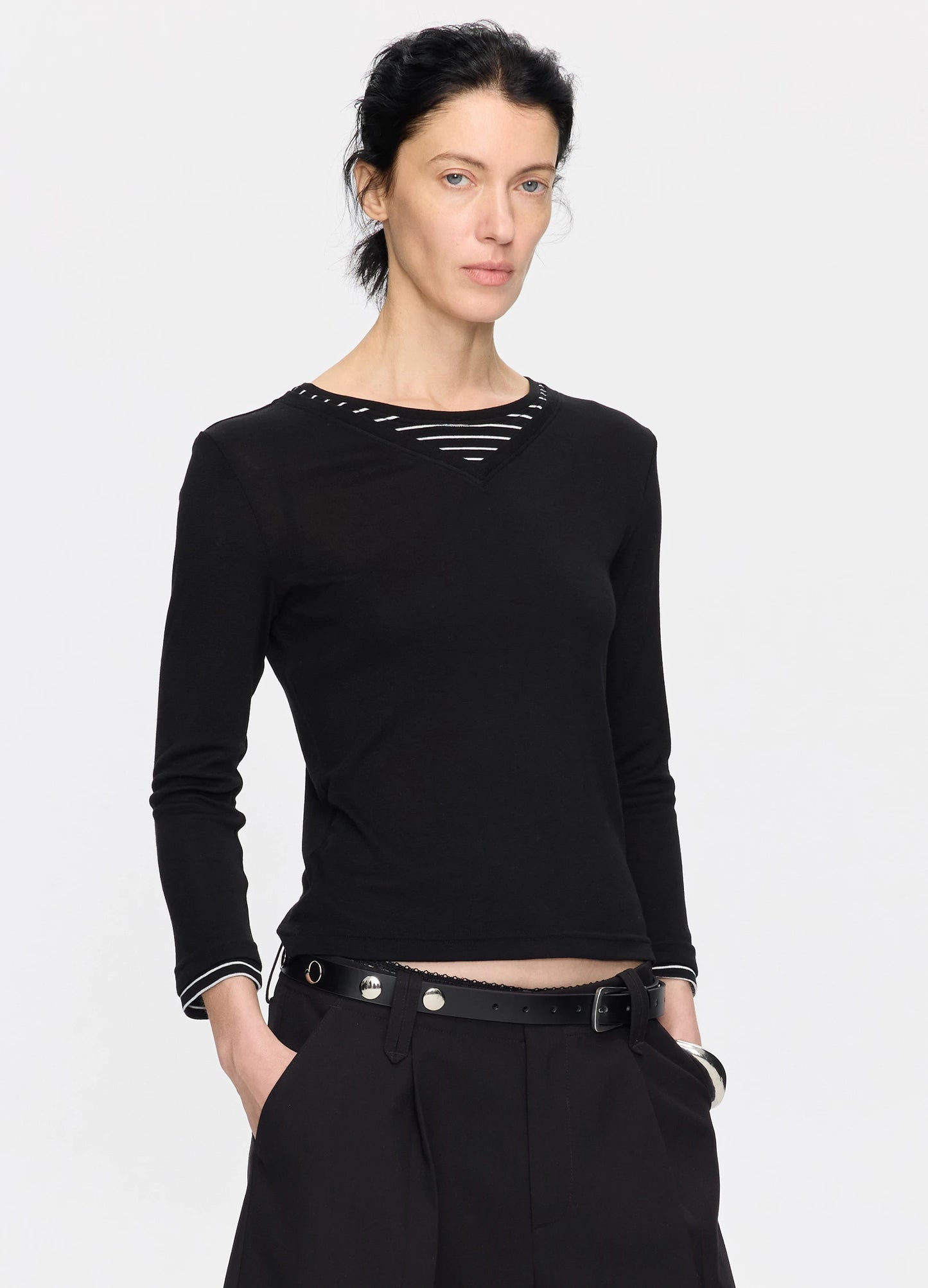 Layered V-Neck Top