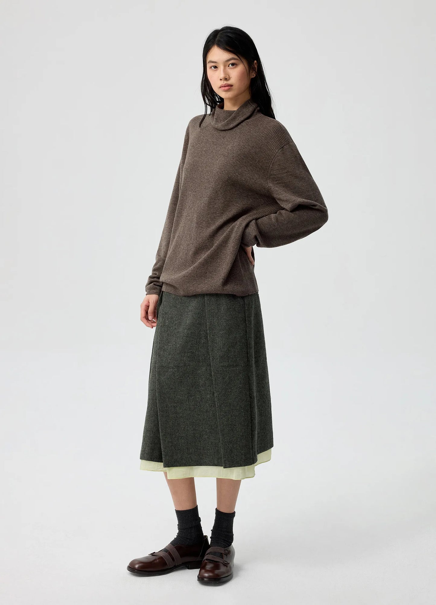 Layered Wool Skirt
