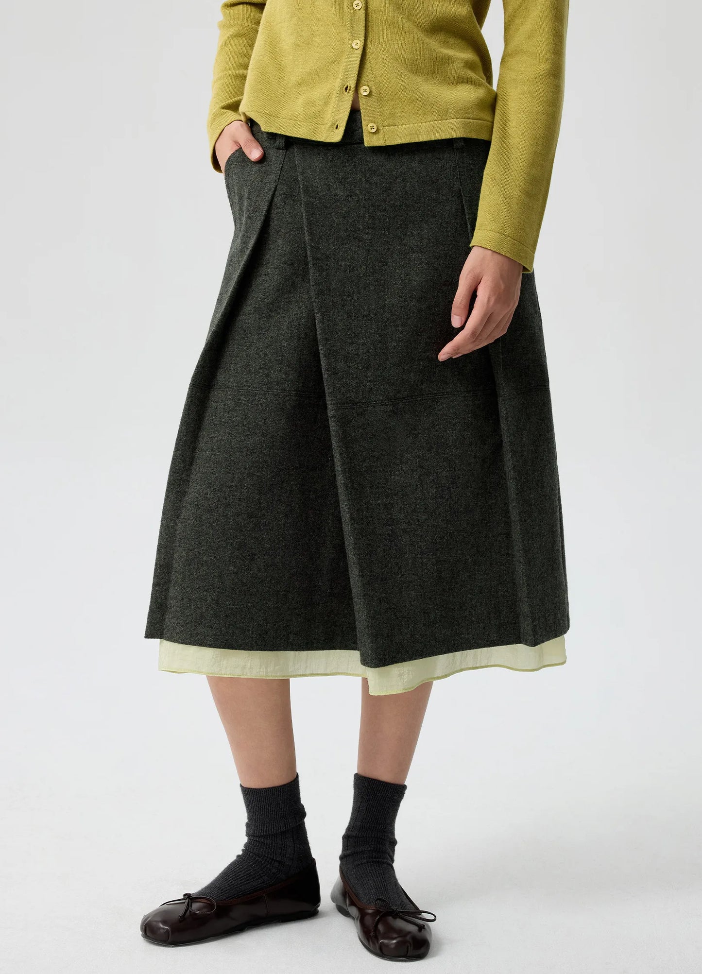 Layered Wool Skirt